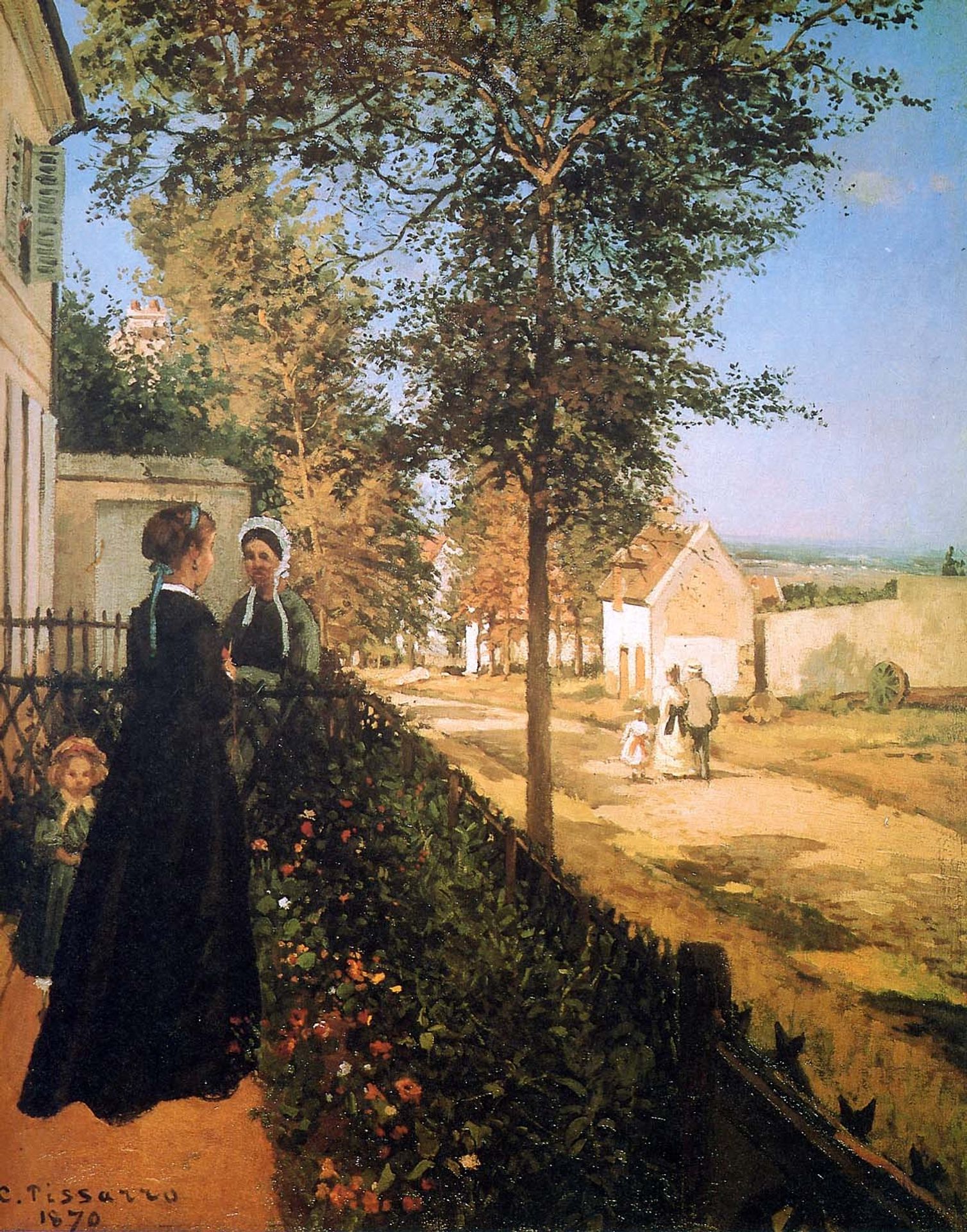The road of Versailles by Camille Pissarro