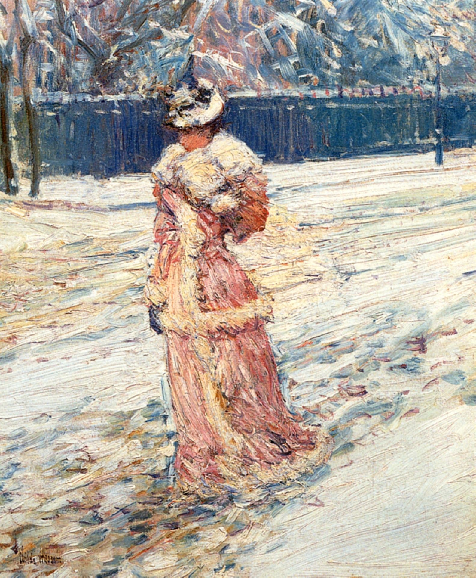 Lady in Pink by Childe Hassam