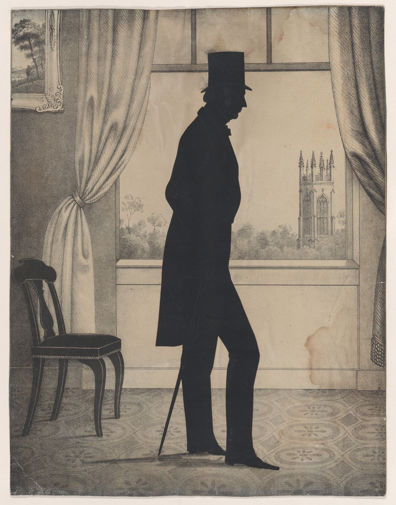 Silhouette of Nathaniel Babson of Gloucester, Massachusetts by William Henry Brown