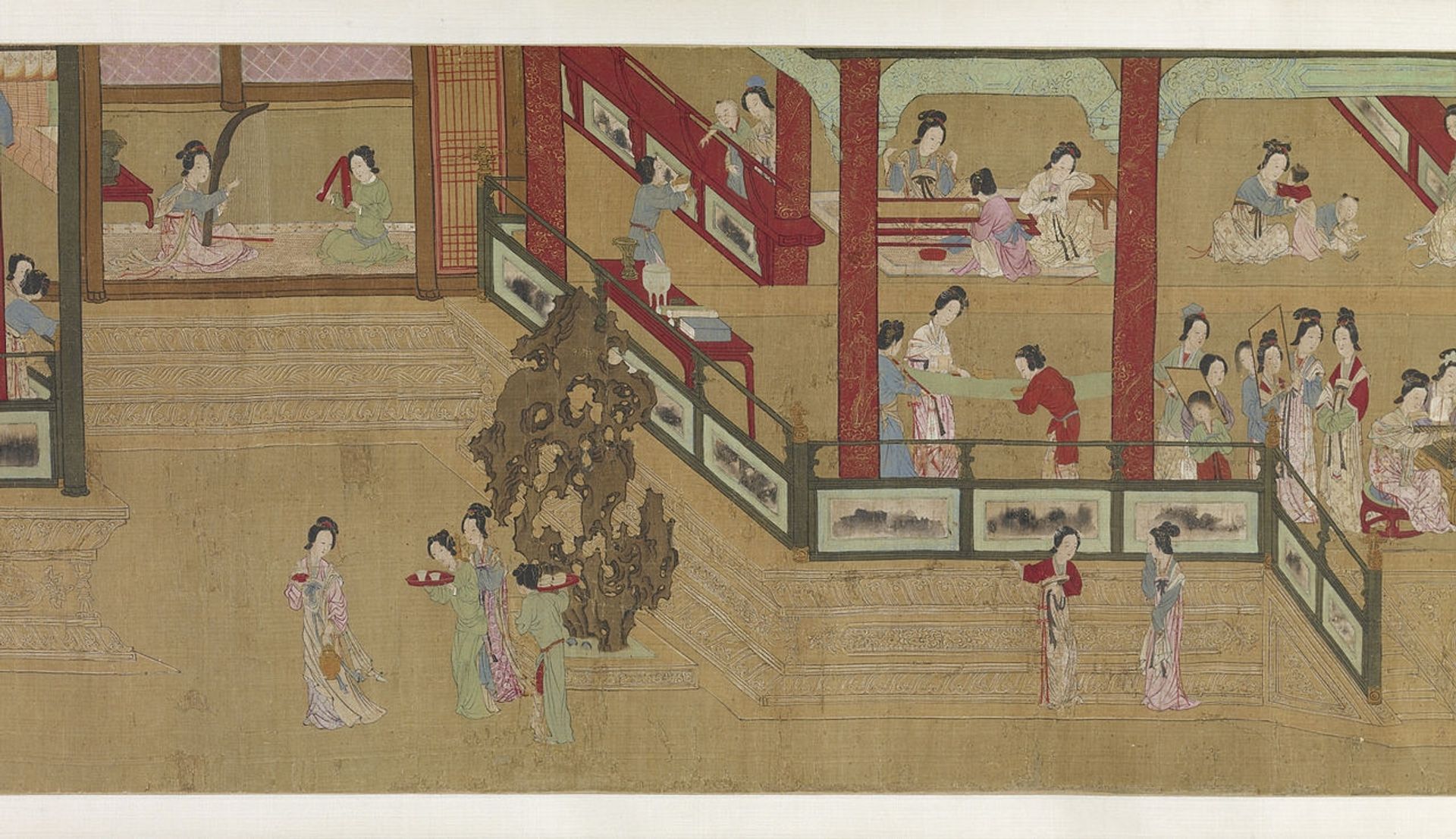Spring Morning in the Han Palace (View H) by Qiu Ying