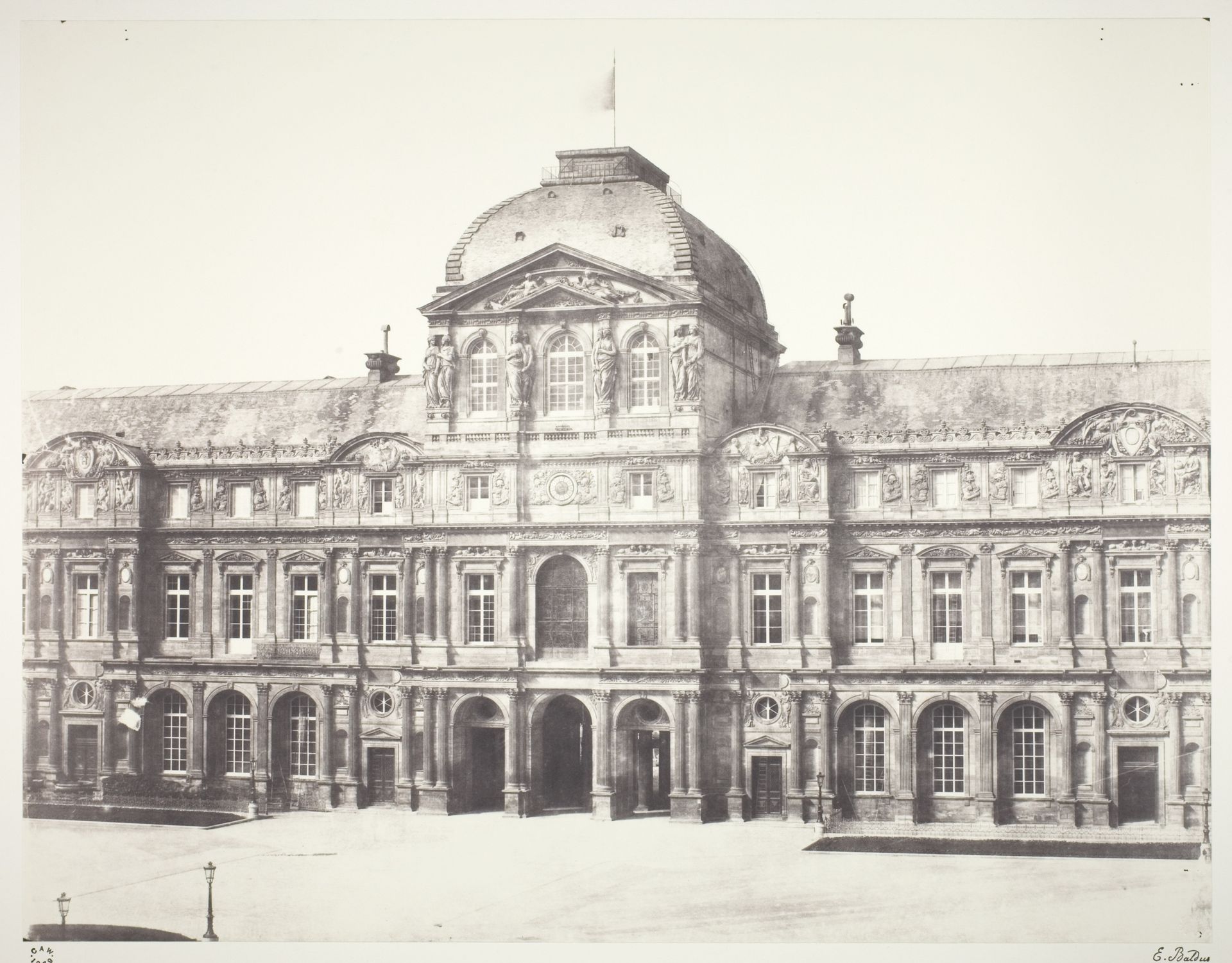Le Louvre: Pavillion de l'horloge by Edouard Baldus