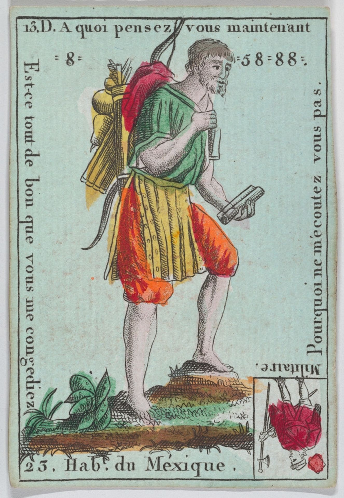 Hab.t du Méxique from playing cards "Jeu d'Or" by Anonymous