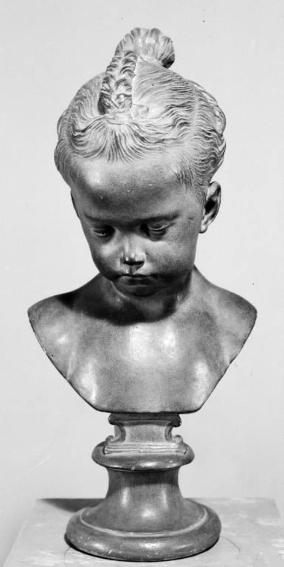 Head of a Girl. Probably the Daughter of J-F de Troy by Jacques François Joseph Saly