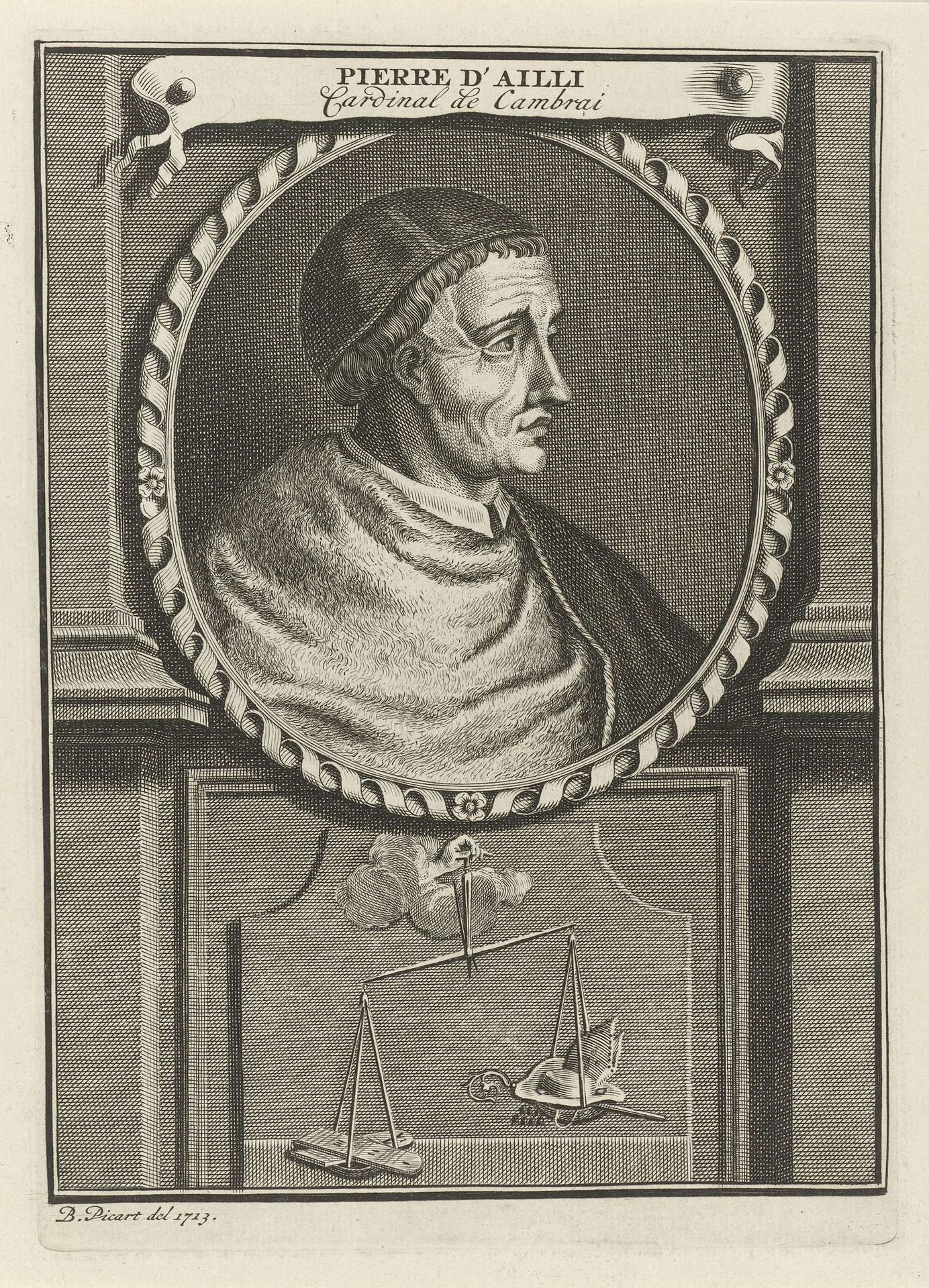 Portret van Pierre d'Ailly by Bernard Picart