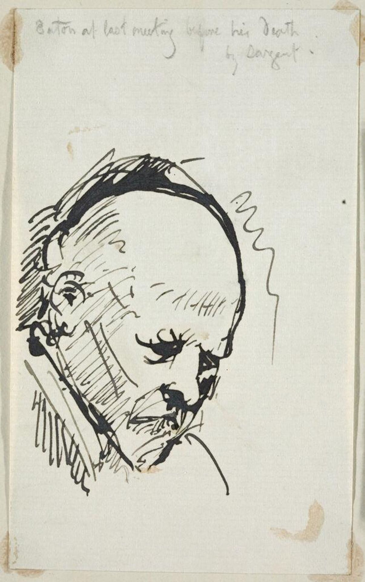 Portrait Sketch of Sir Frederick Alexis Eaton (1838 - 1913) by John Singer Sargent