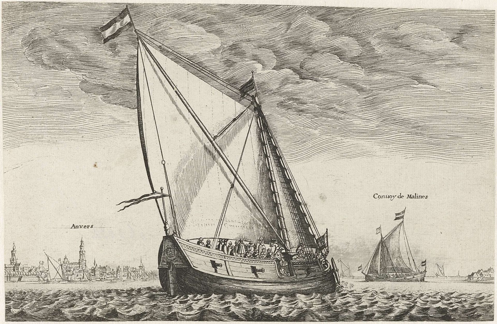 Gezicht op de Schelde bij Antwerpen by Anonymous
