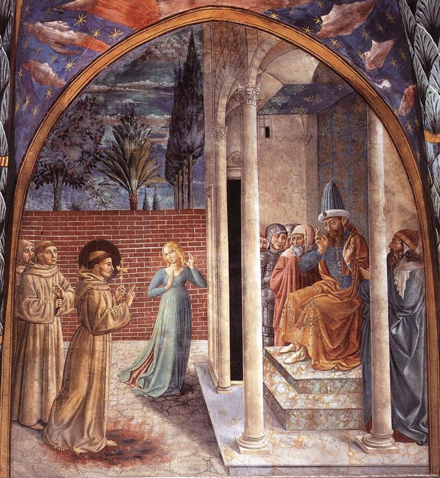 Trial by Fire Before the Sultan by Benozzo Gozzoli