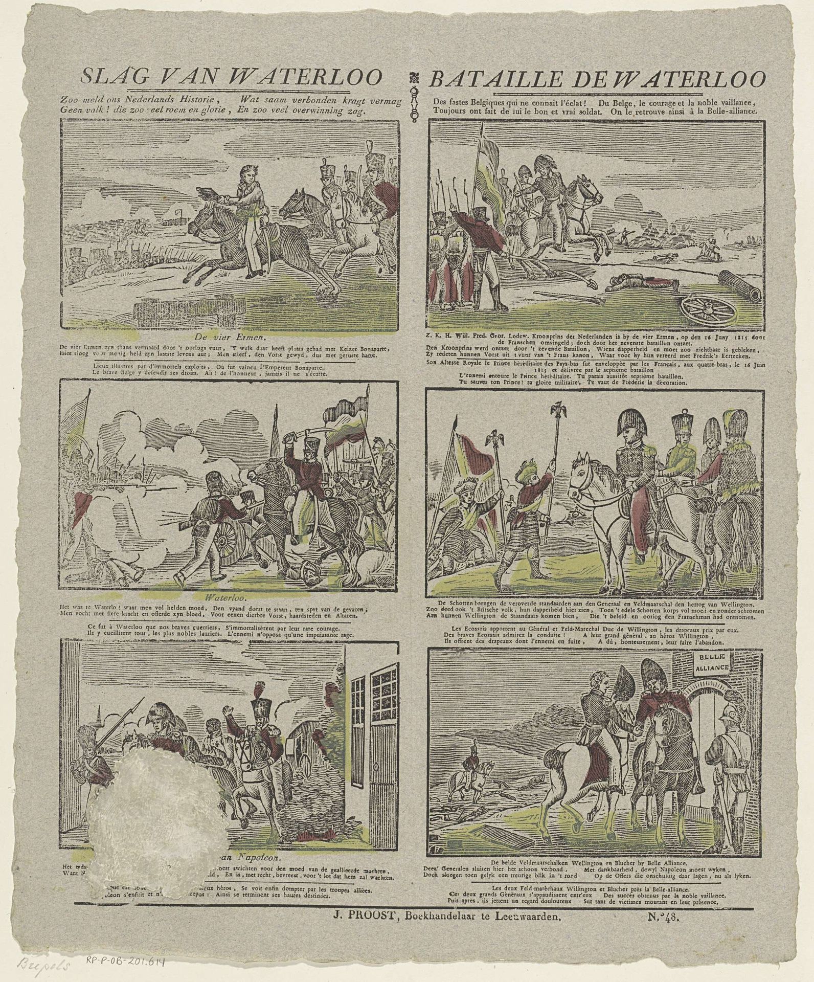 Slag van Waterloo / Bataille de Waterloo by J. Proost
