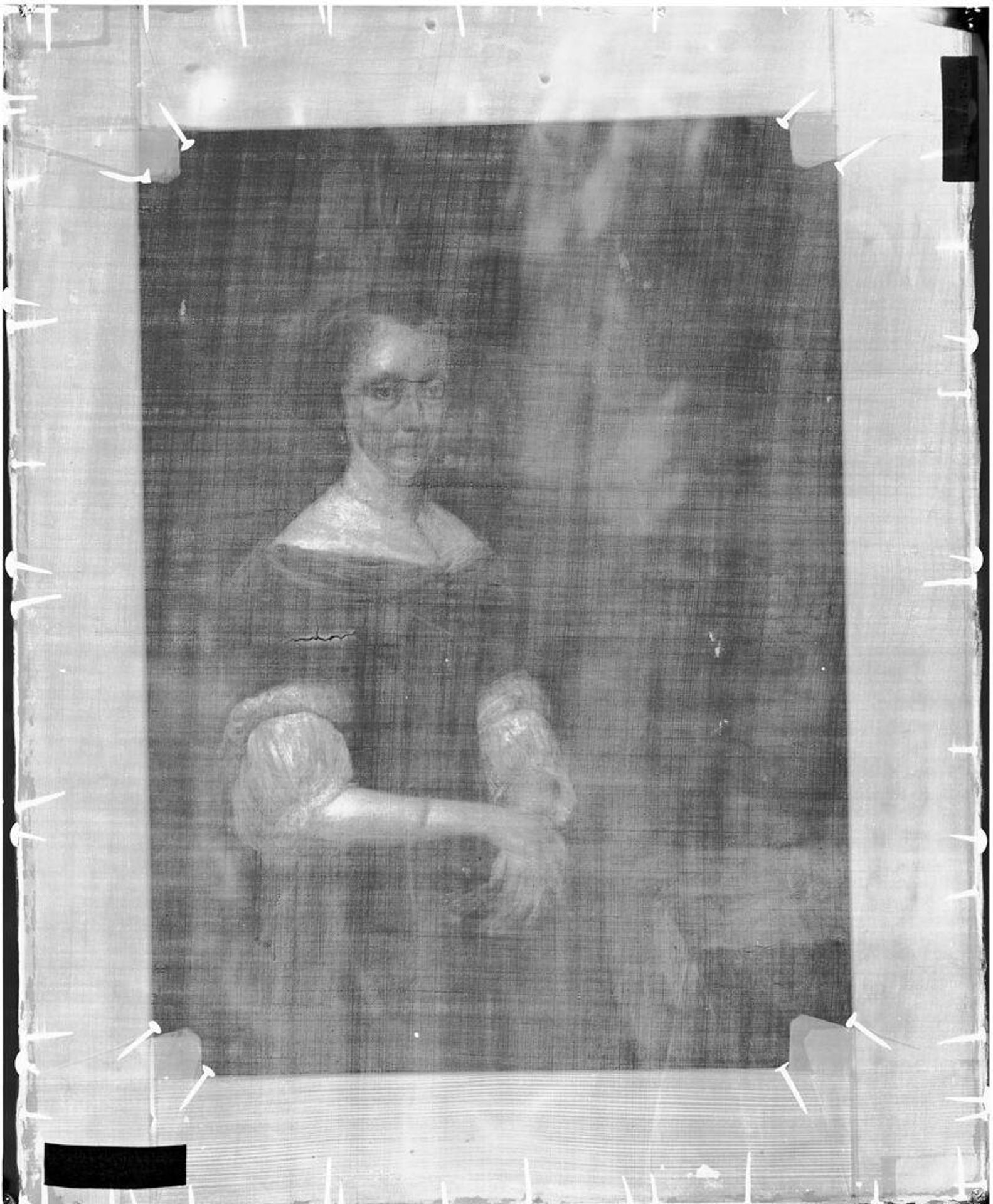 X-radiograph(s) of "Portrait of a Young Lady" by Artist of original: Gerard Terborch