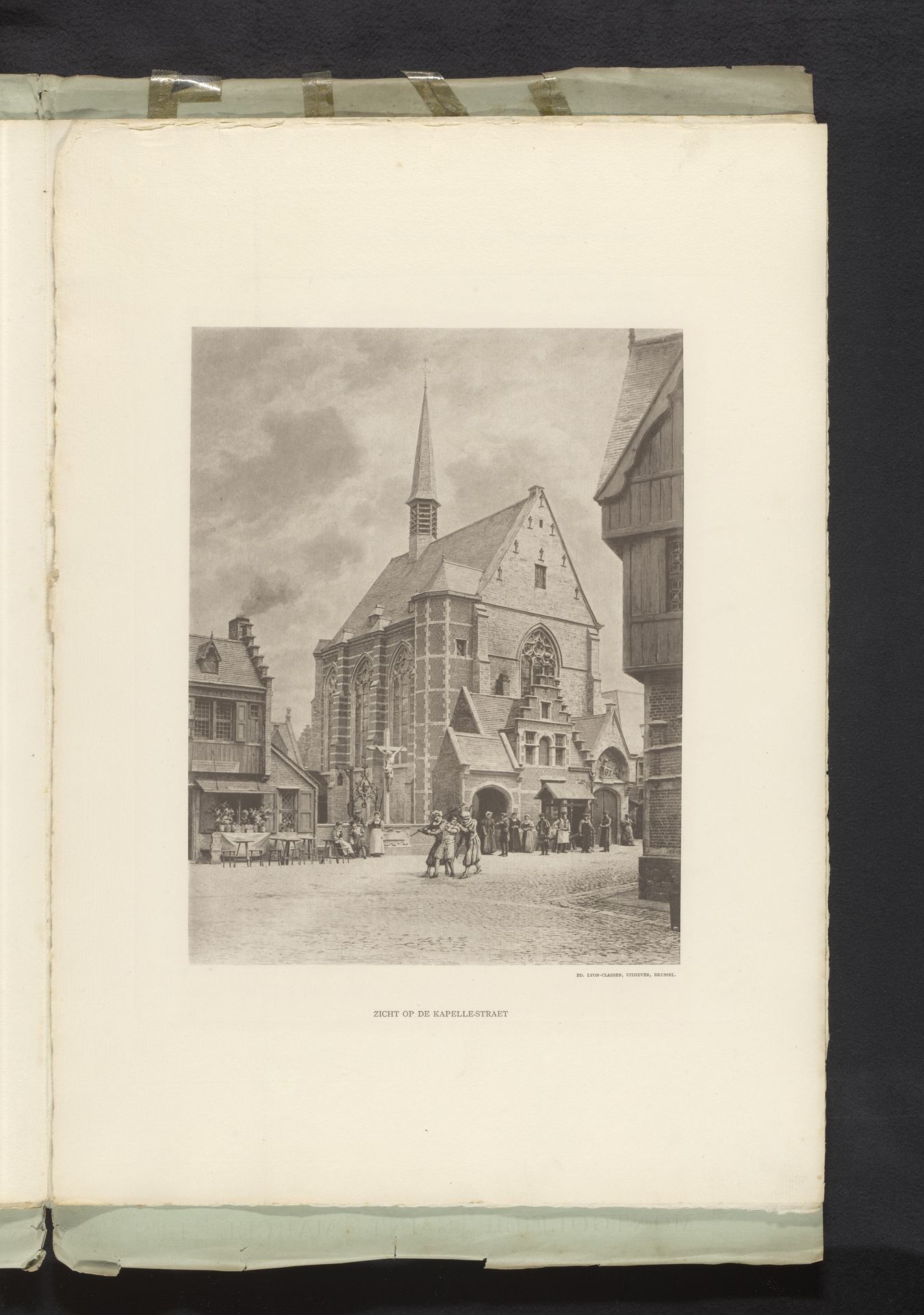 Gezicht op de Kapellestraat in Oud-Antwerpen op de Wereldtentoonstelling van 1894 in Antwerpen by Anonymous