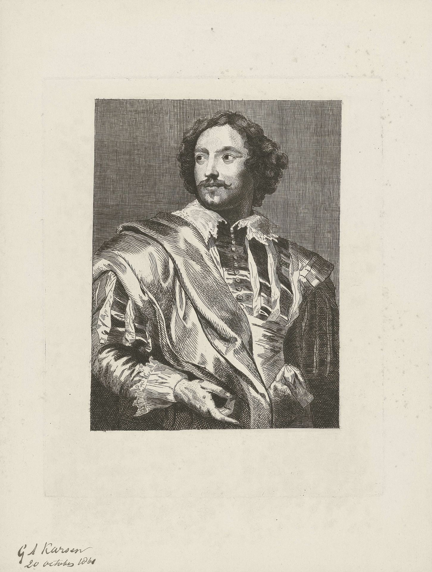 Portret van Paulus Pontius by George Andries Karsen