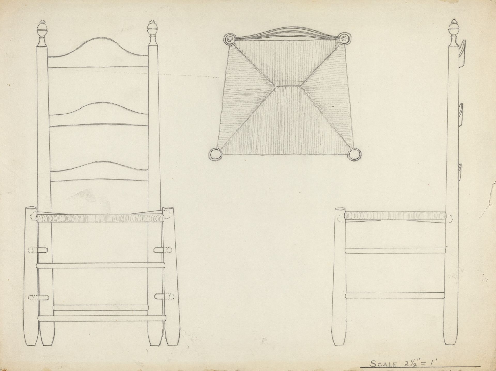 Study for Drawing of Chair by Anonymous