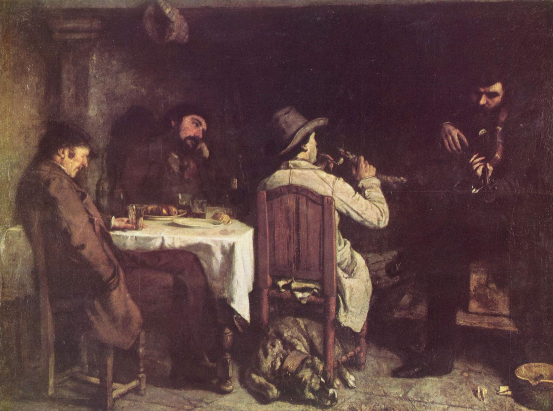 After Dinner at Ornans by Gustave Courbet