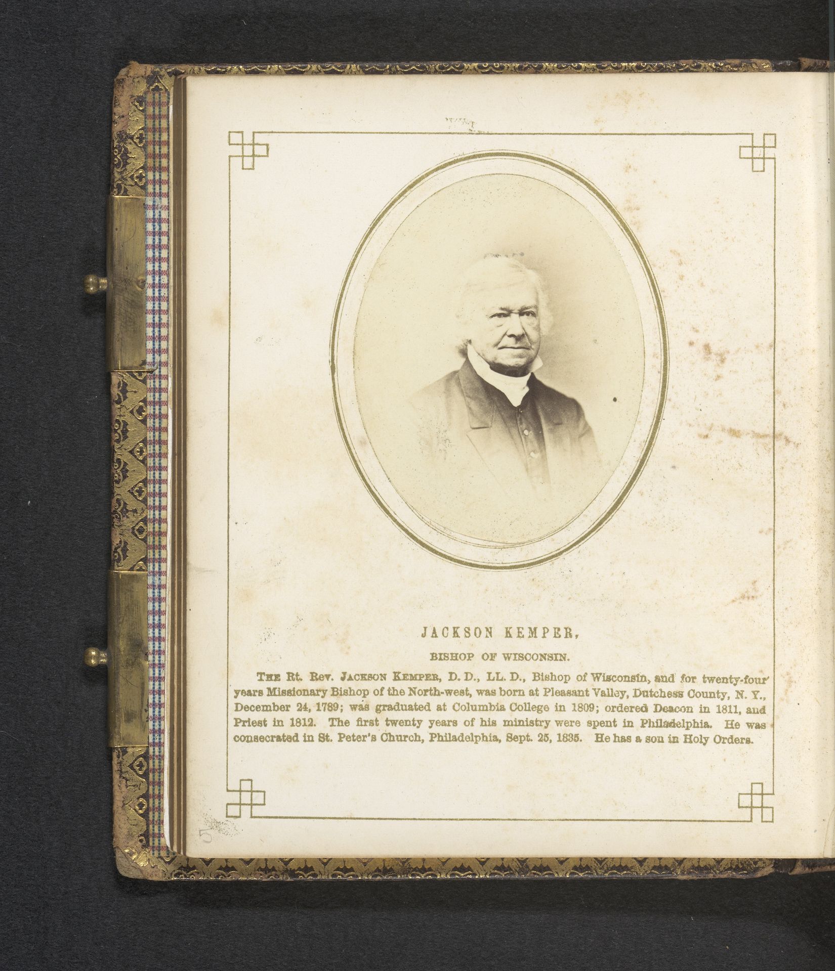 Portret van Jackson Kemper by J. Gurney & Son