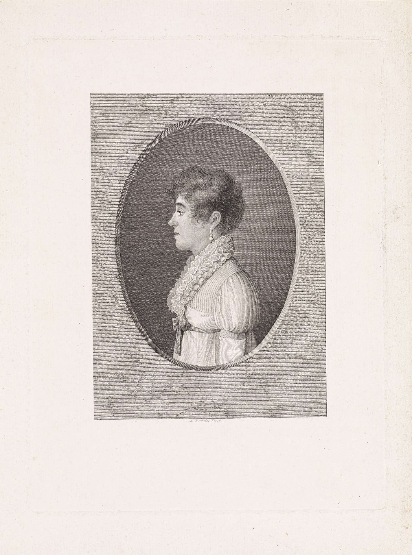 Portret van een onbekende vrouw by Reinier Vinkeles