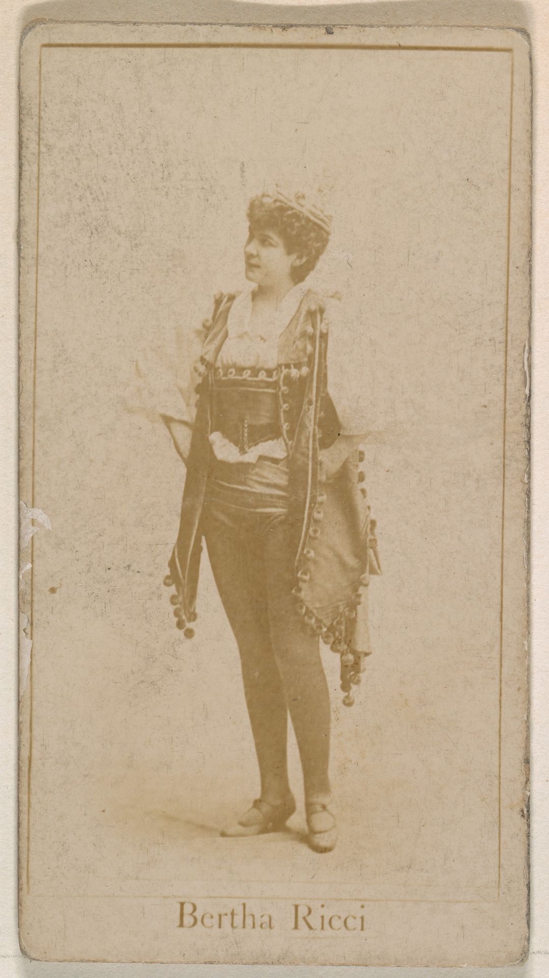 Bertha Rice, from the Actresses series (N245) issued by Kinney Brothers to promote Sweet Caporal Cigarettes by Kinney Brothers Tobacco Company