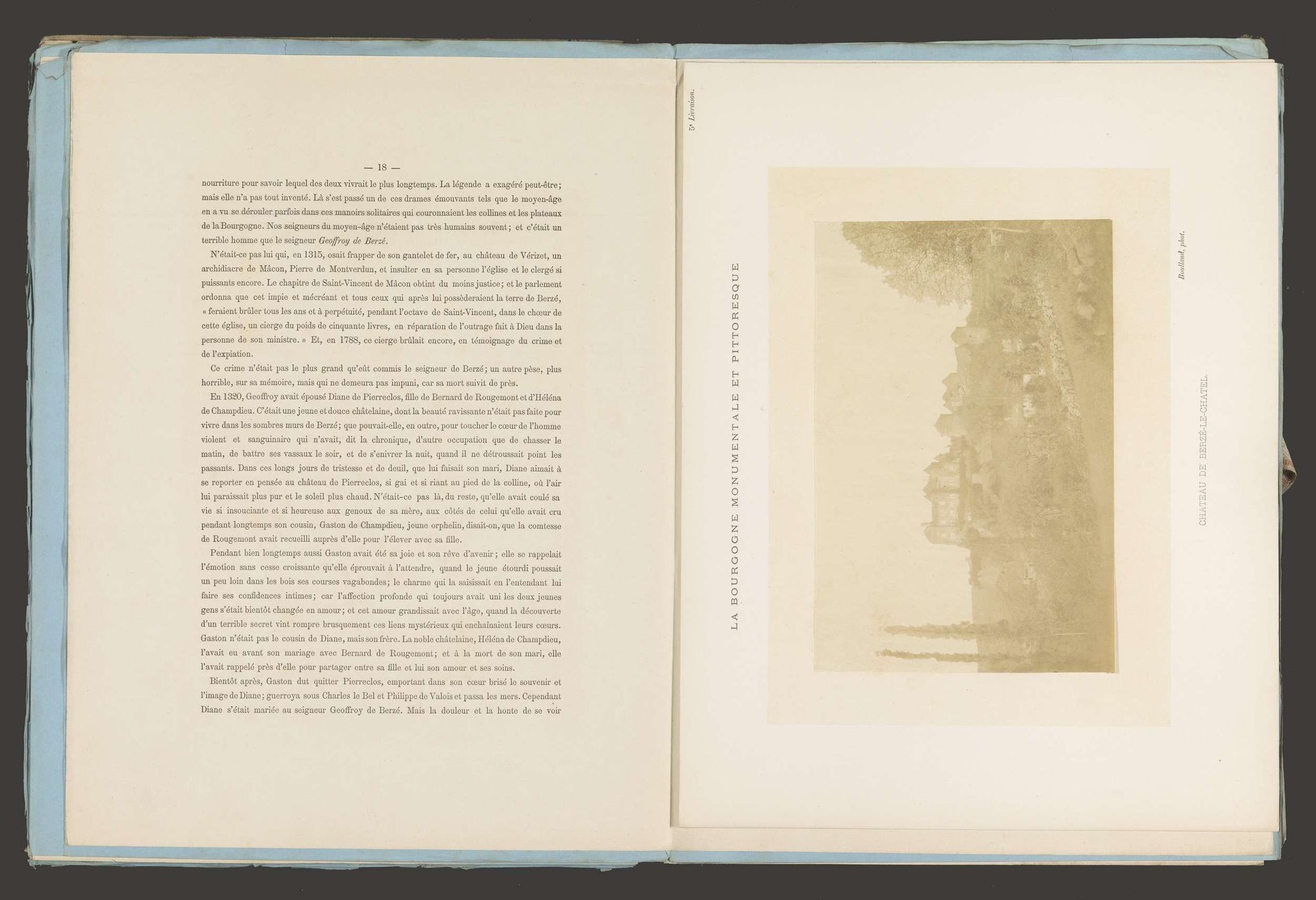 Gezicht op het Kasteel van Berzé by A. Boulland