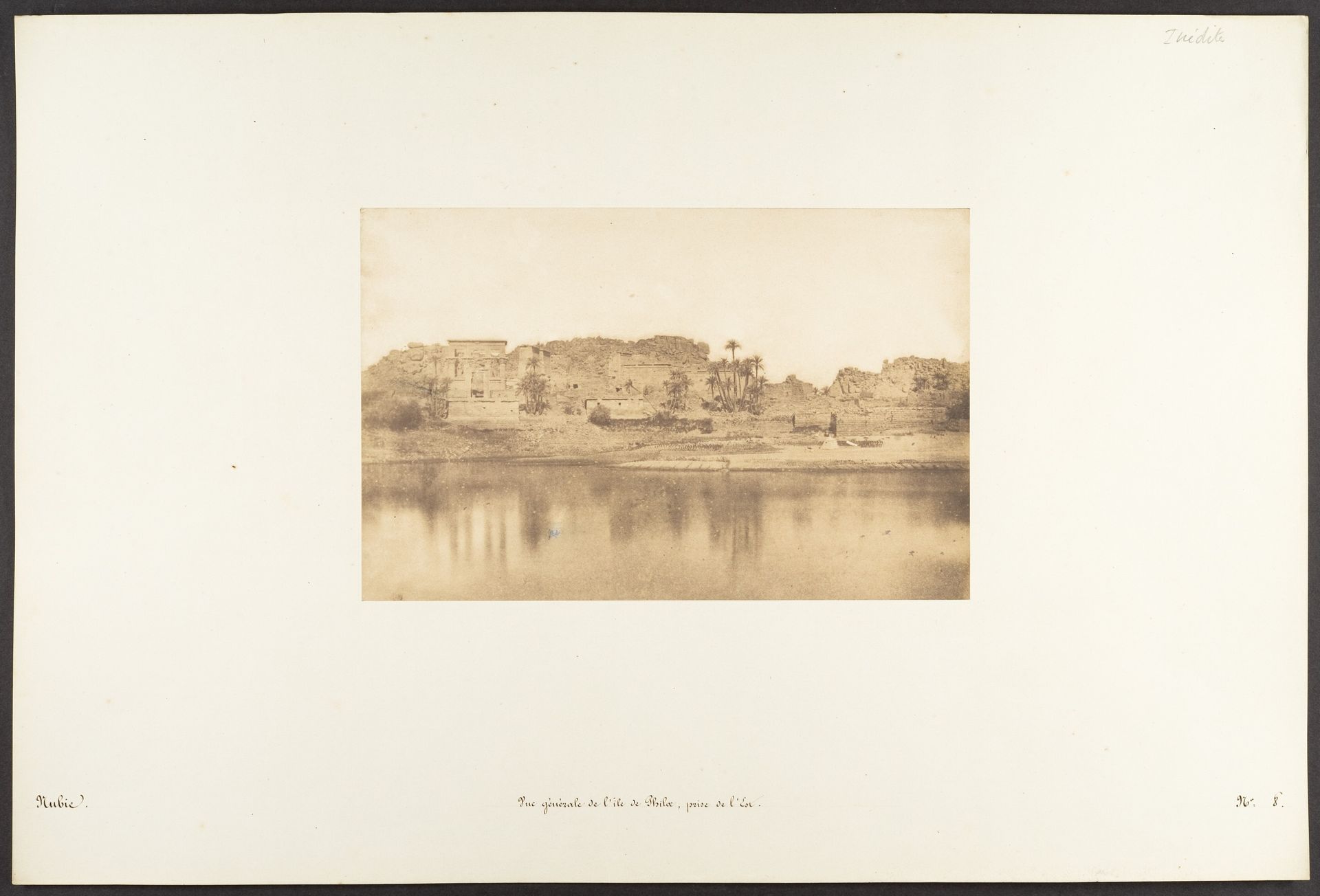 Vue générale de l'île de Philae, prise de l'Est by Maxime Du Camp