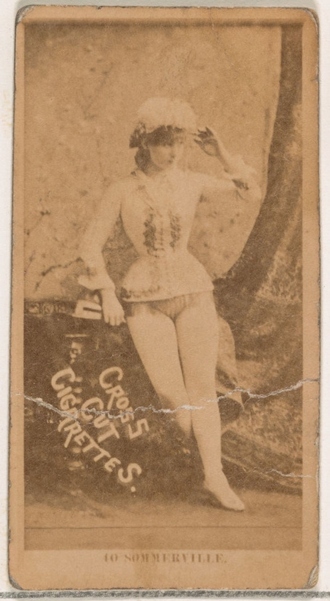 Card Number 40, Sommerville, from the Actors and Actresses series (N145-2) issued by Duke Sons & Co. to promote Cross Cut Cigarettes by W. Duke, Sons & Co.