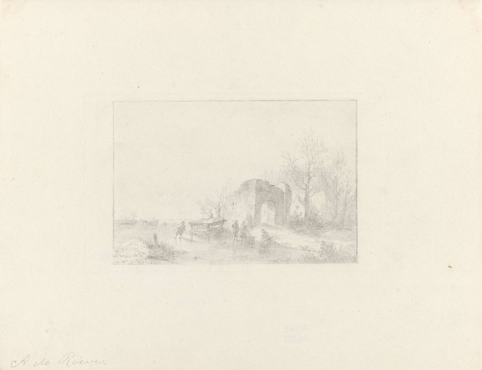 Winterlandschap by Andries de Roever