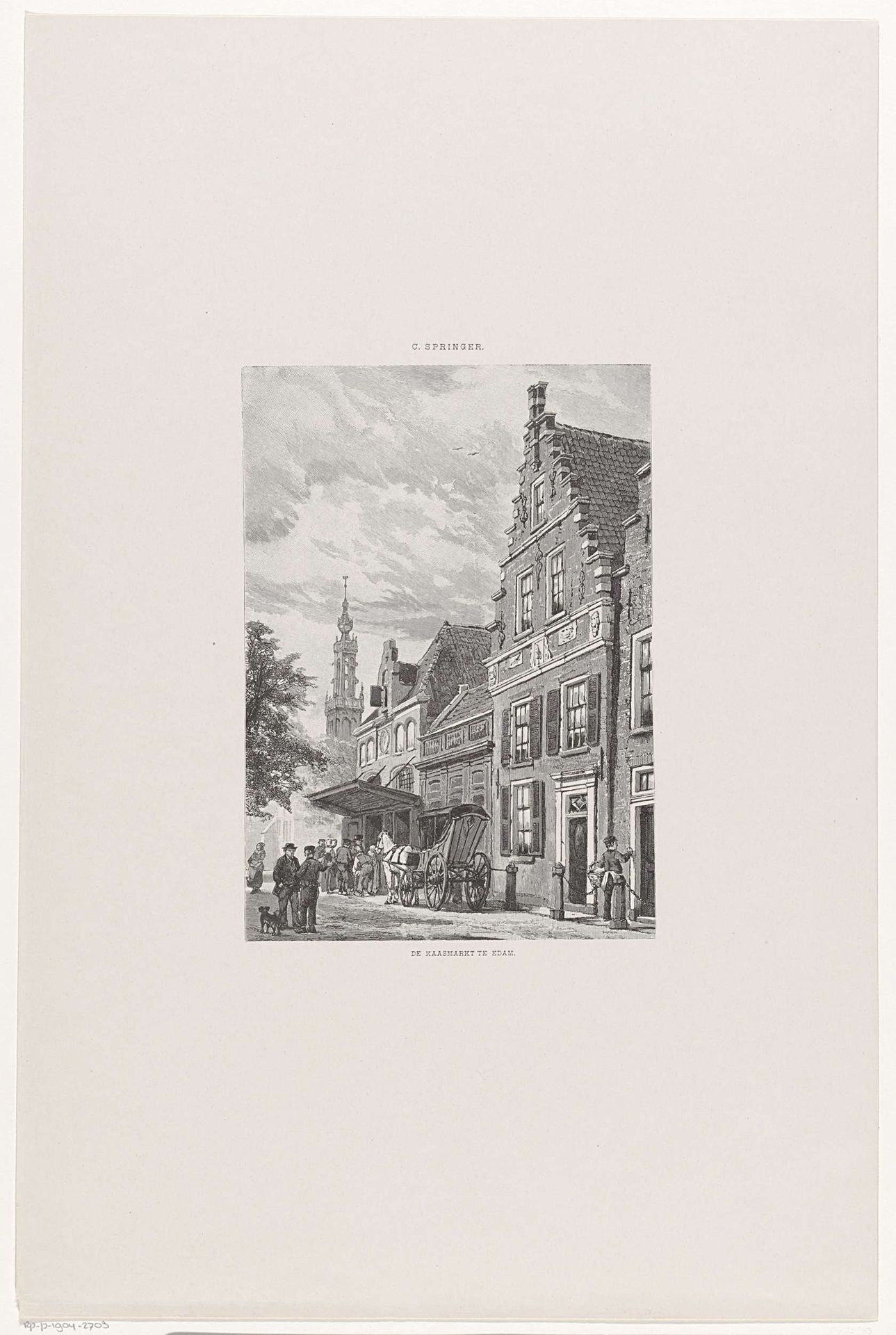 De kaasmarkt te Edam by Emil Ost