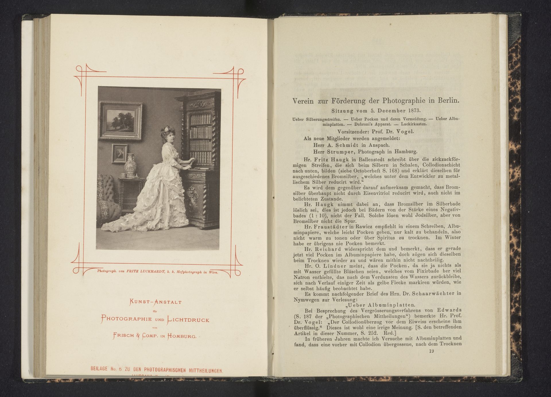 Gezicht op een onbekende vrouw bij een boekenkast by Fritz Luckhardt