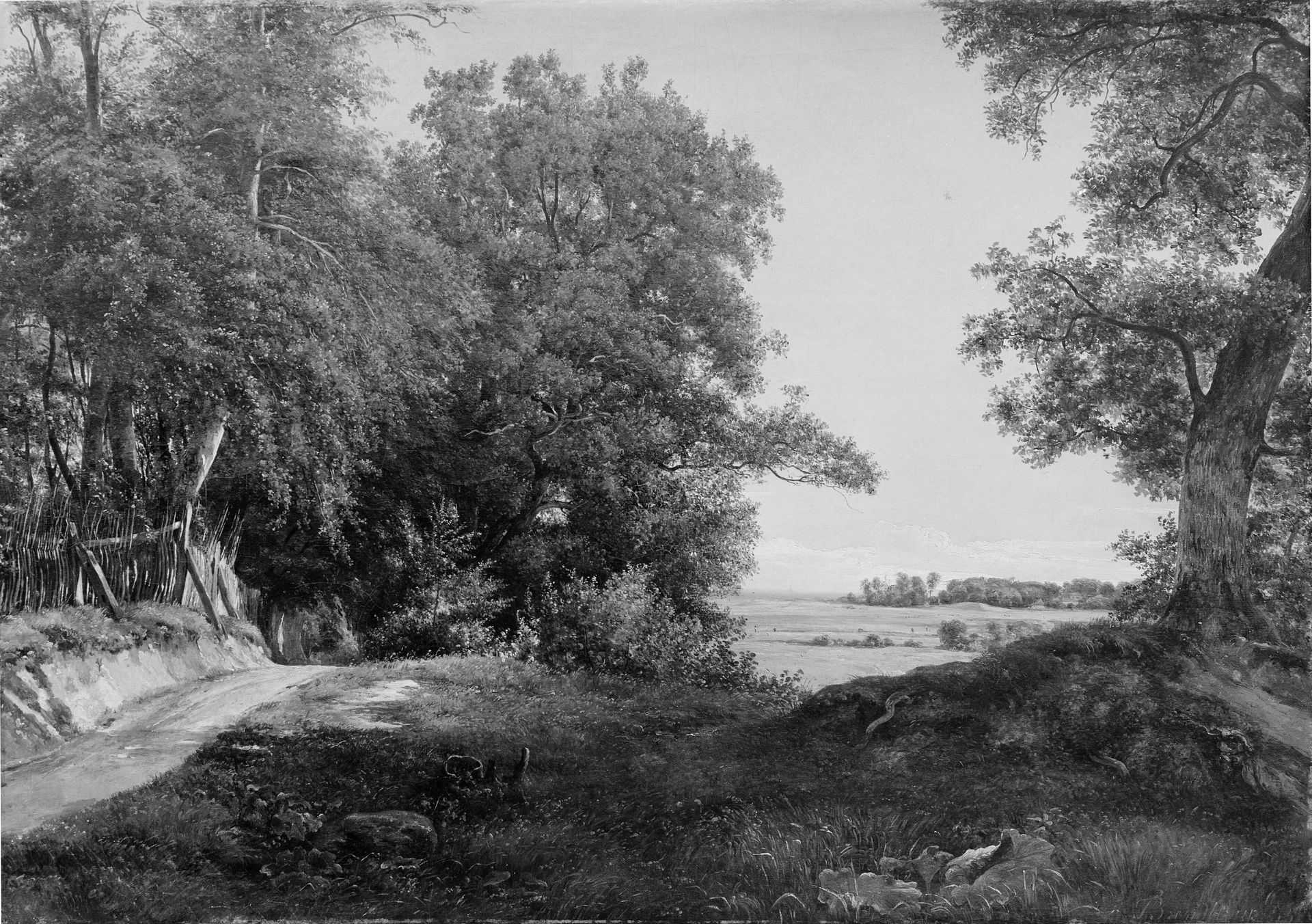 A Summer Morning beside the Deer Park Fence in Ordrup Spinney, North of Copenhagen by Thorald Brendstrup