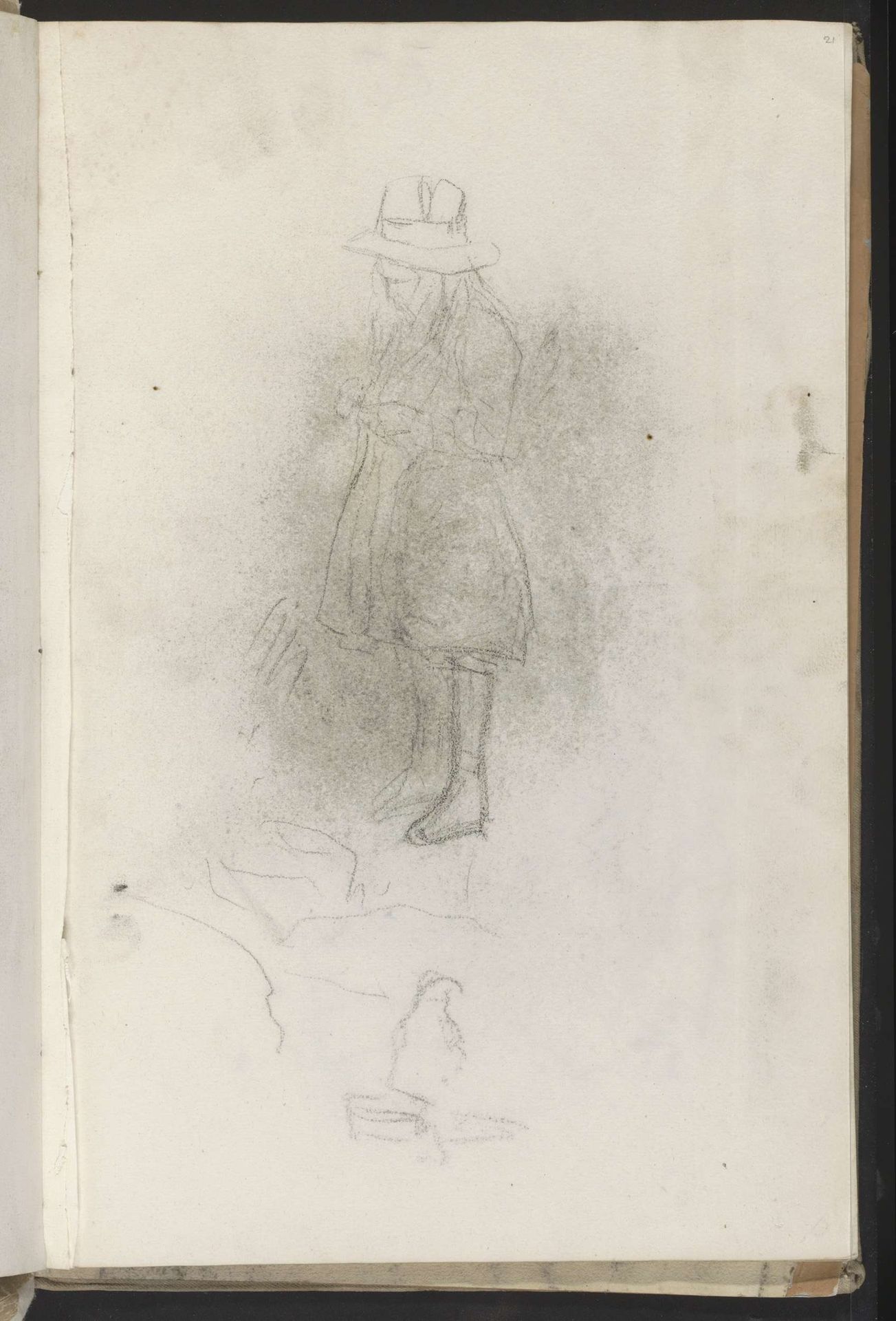 Meisje met een zonnehoed, ten voeten uit by Albert Neuhuys