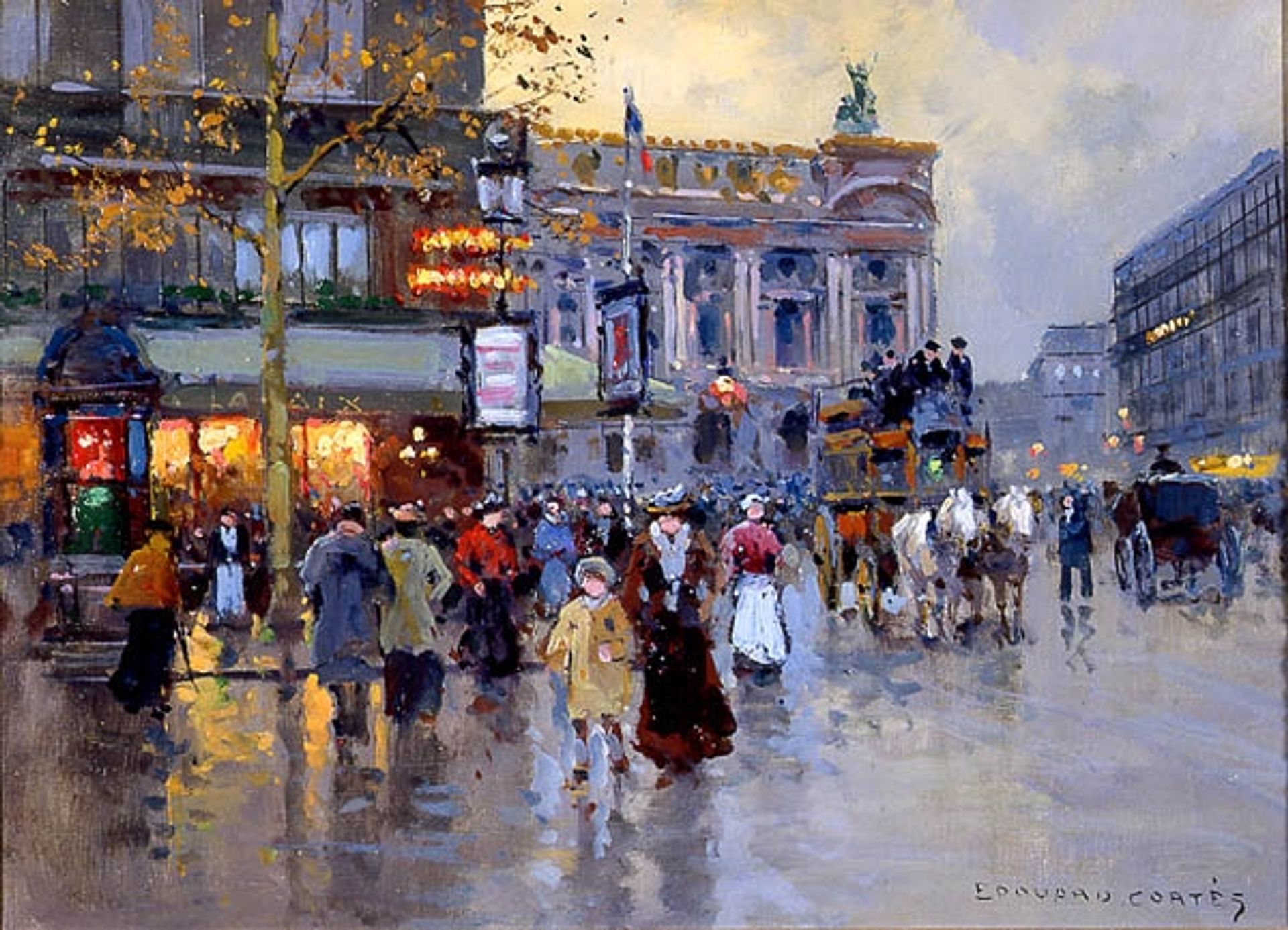 Caf de la Paix, Paris by Edouard Cortes