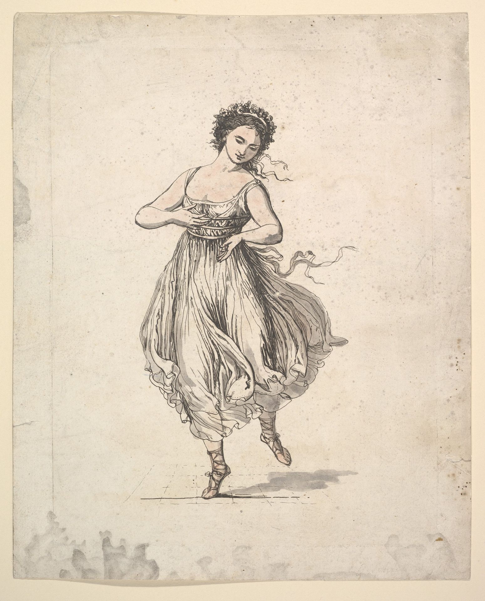 Woman Alone, from the series the Dancing Pair Vigano by Johann Gottfried Schadow