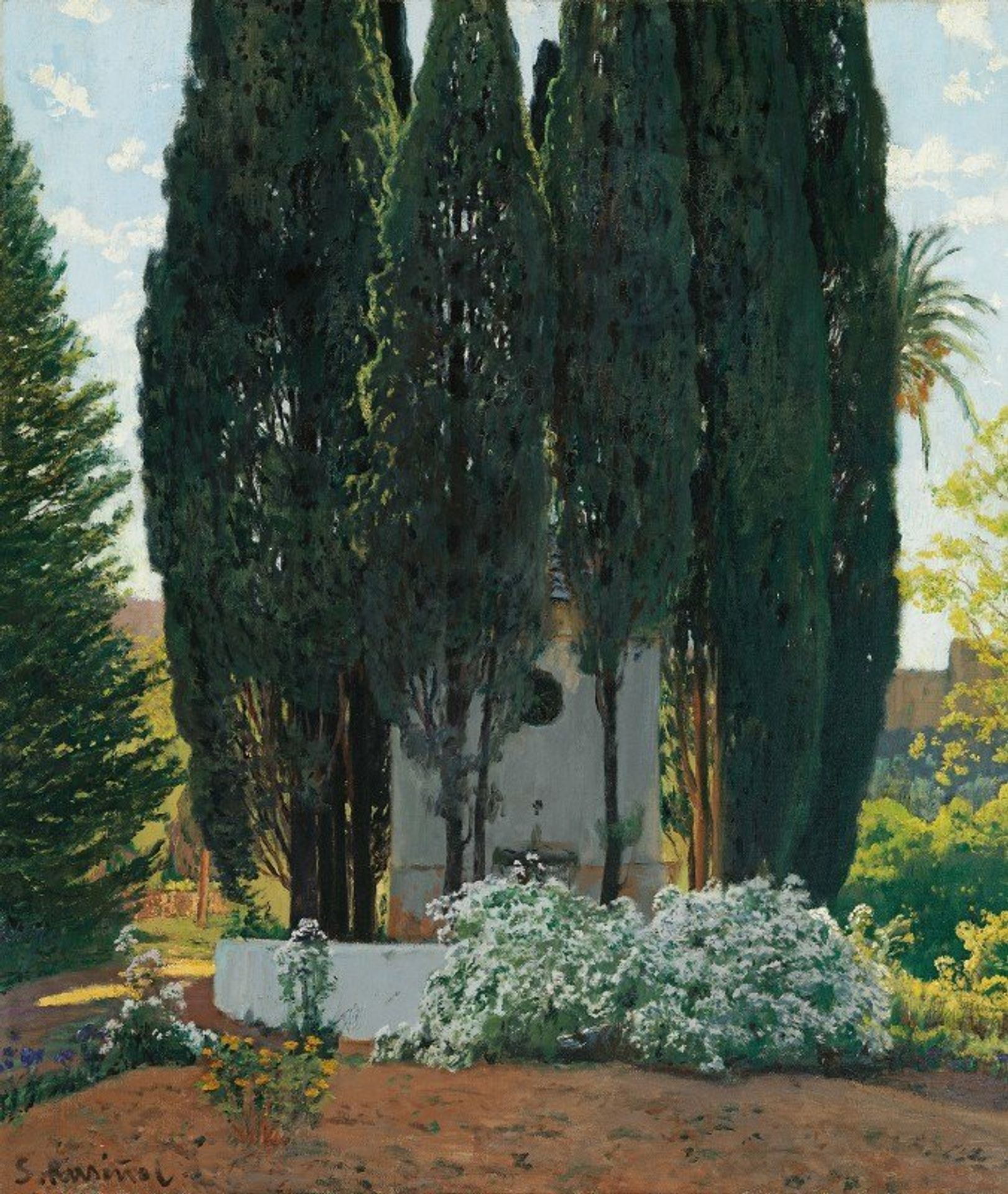 La Fuente De Los Cipreses by Santiago Rusiñol