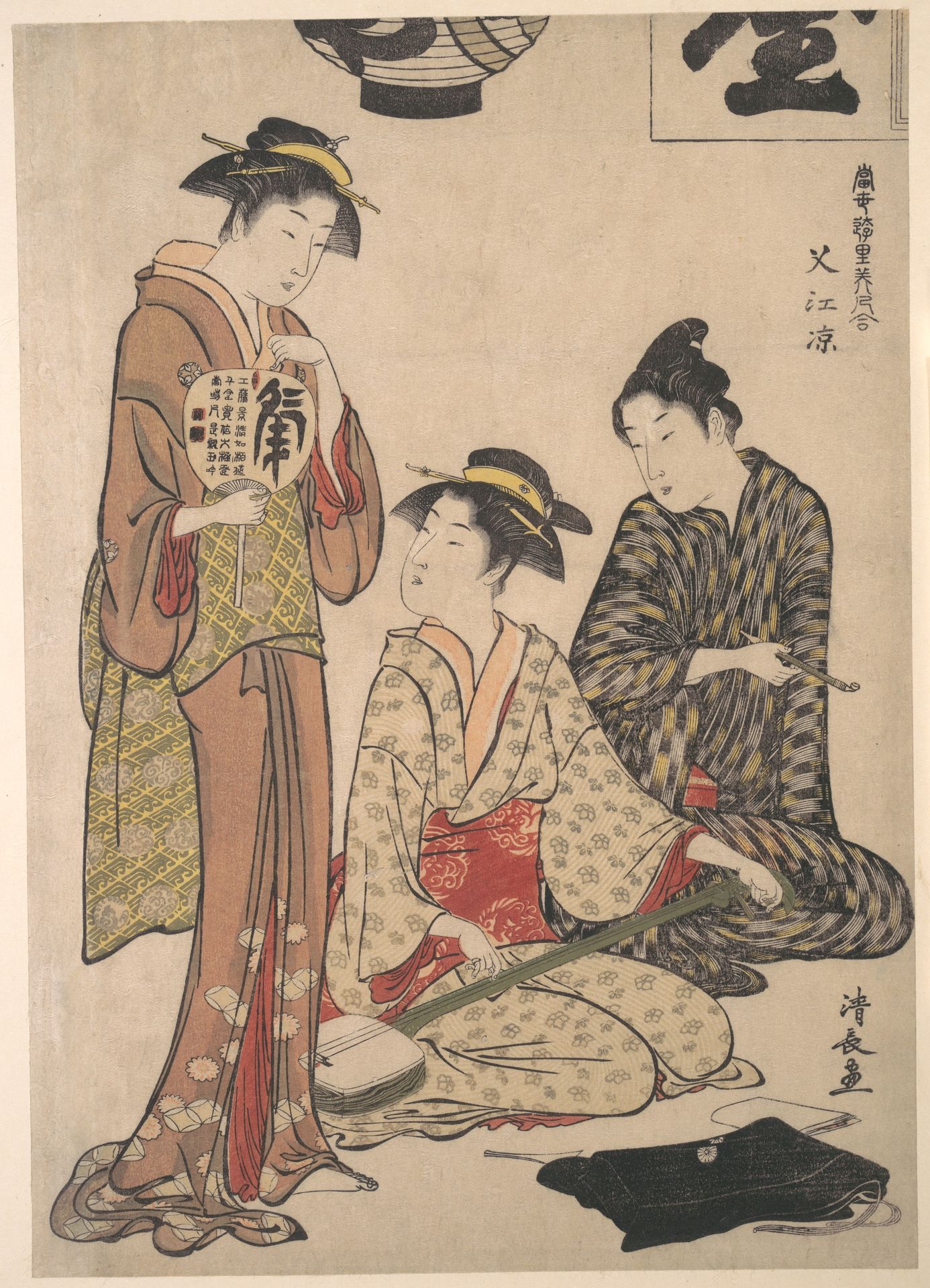 Enjoying the Evening Cool at Nakasu by Torii Kiyonaga