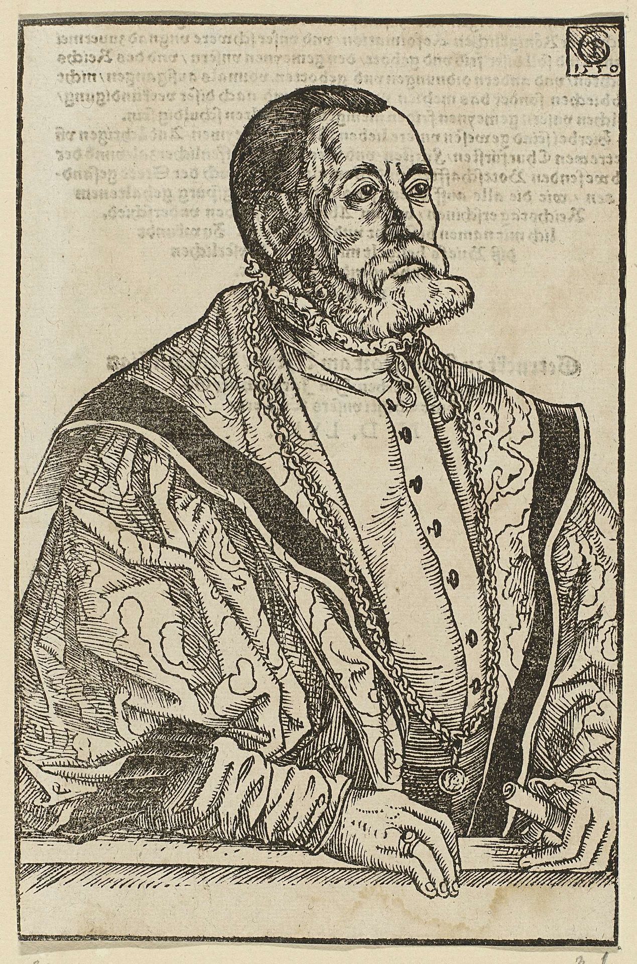 Portret van Justinus Göbler by Claude Bezoard