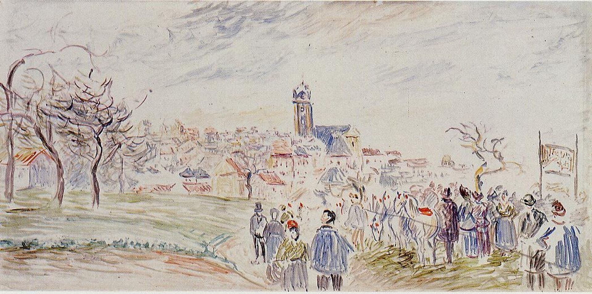 La Saint Martin a Pontoise by Camille Pissarro