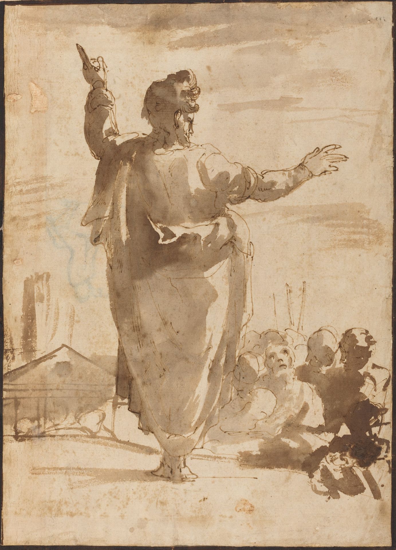 Saint Paul Preaching by Agostino Carracci