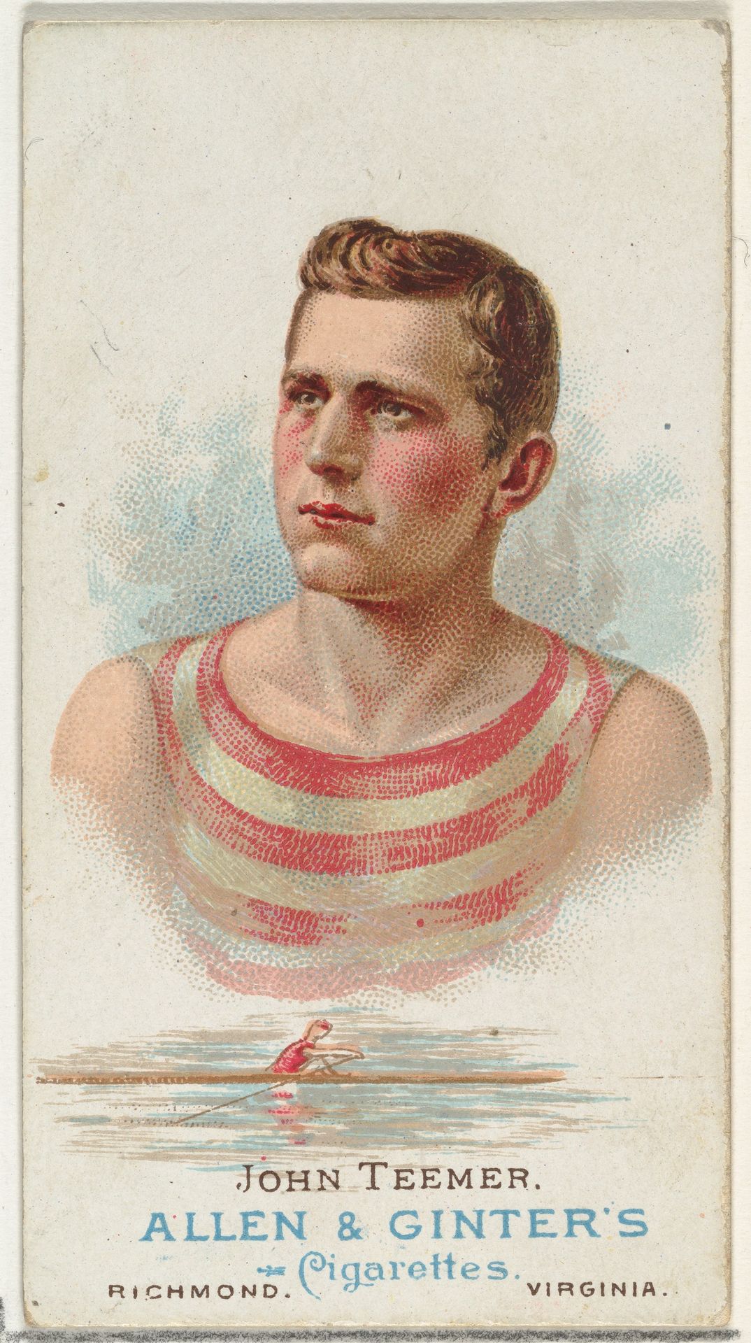 John Teemer, Oarsman, from World's Champions, Series 1 (N28) for Allen & Ginter Cigarettes by Allen & Ginter