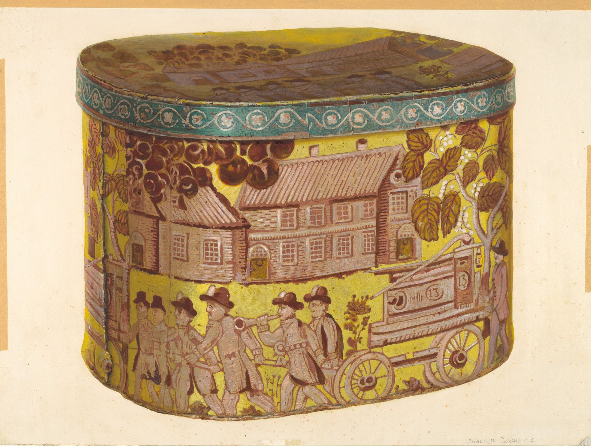 Bandbox - Firemen Scene by Walter Doran