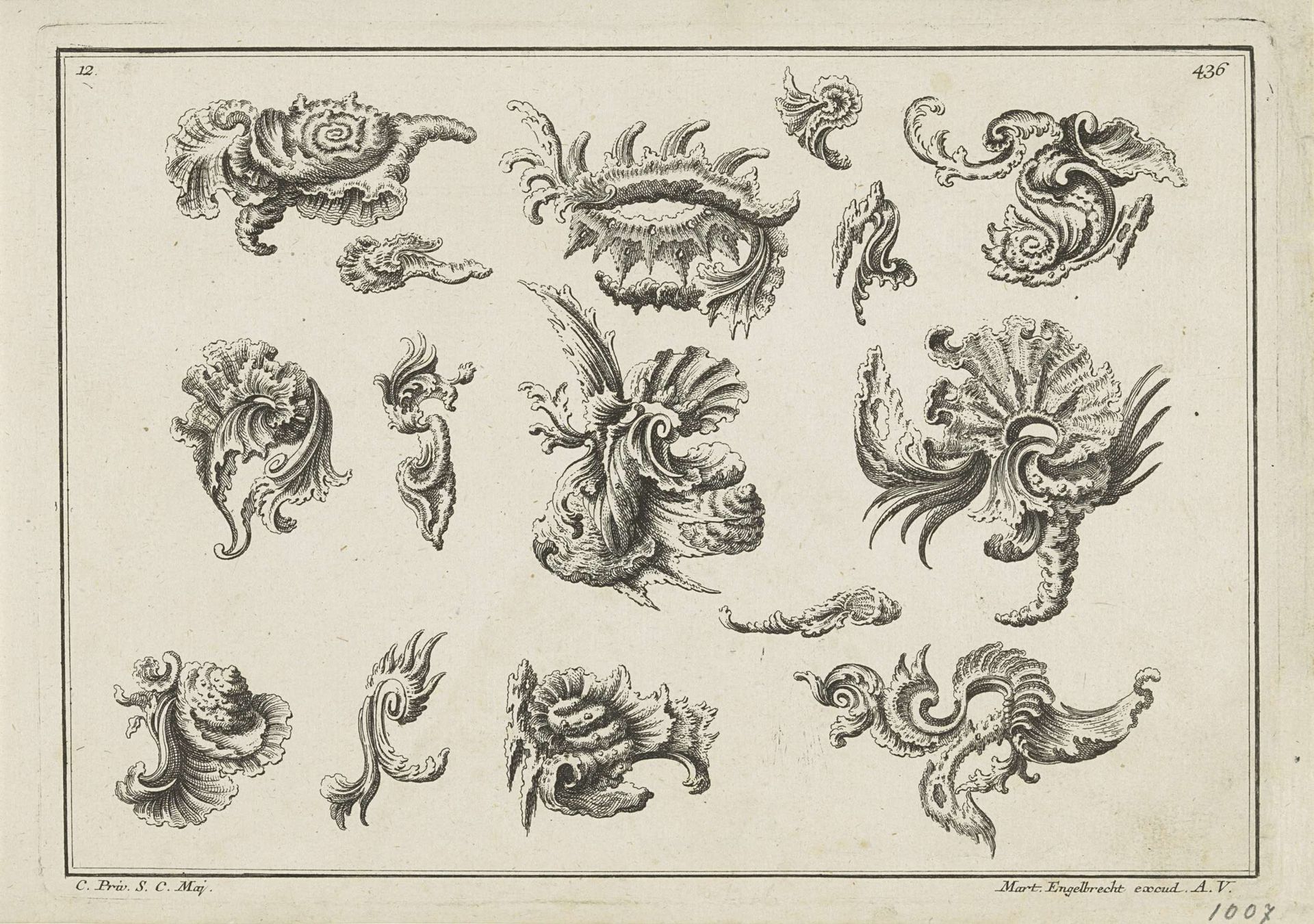 Galanterieën met rocailles by Anonymous