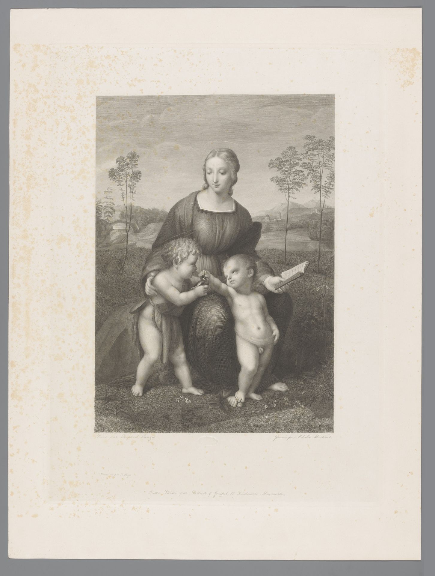 Maria met Kind en Johannes by Achille Martinet