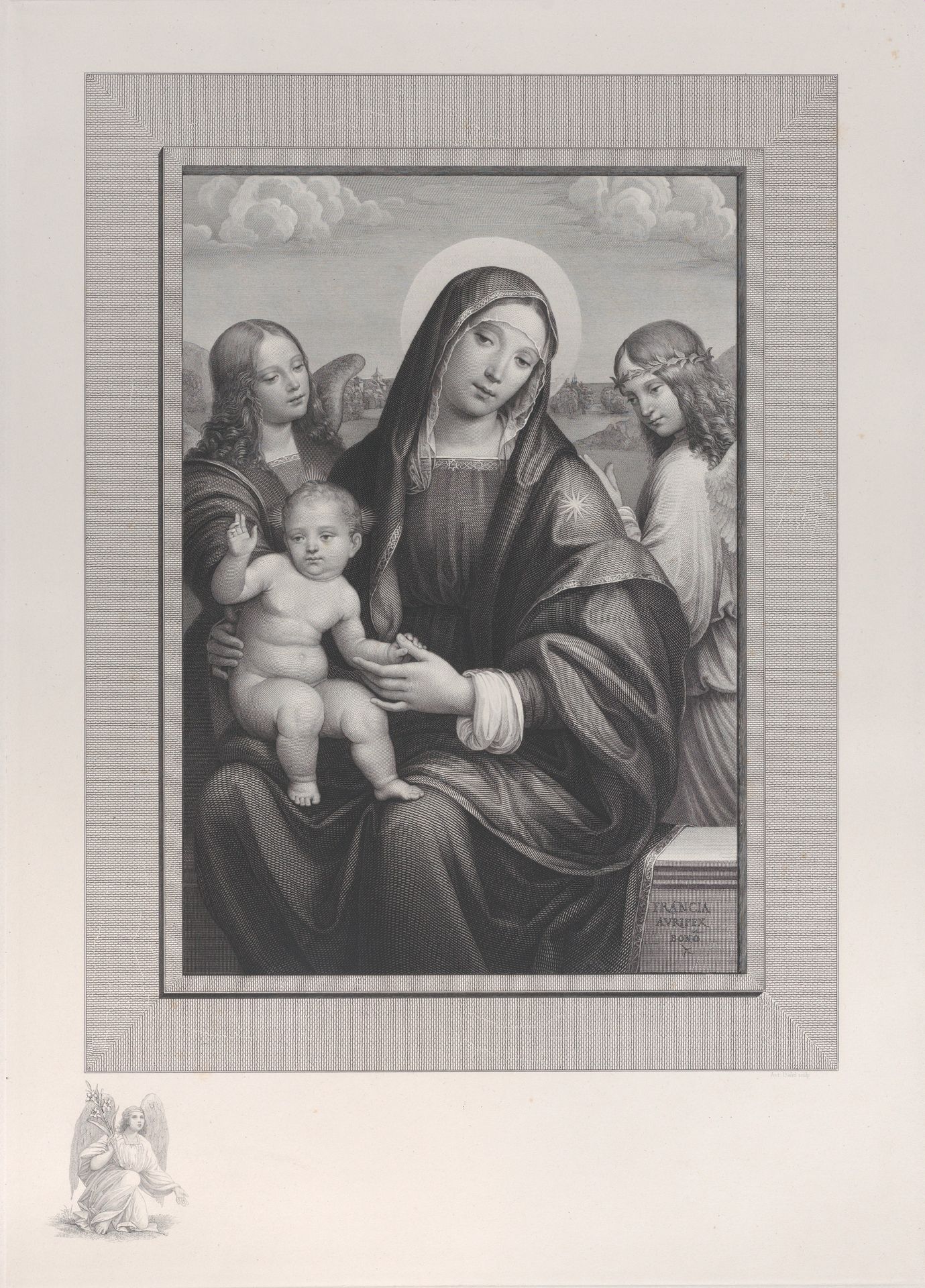 Madonna and Child with angels by Antonio Dalco