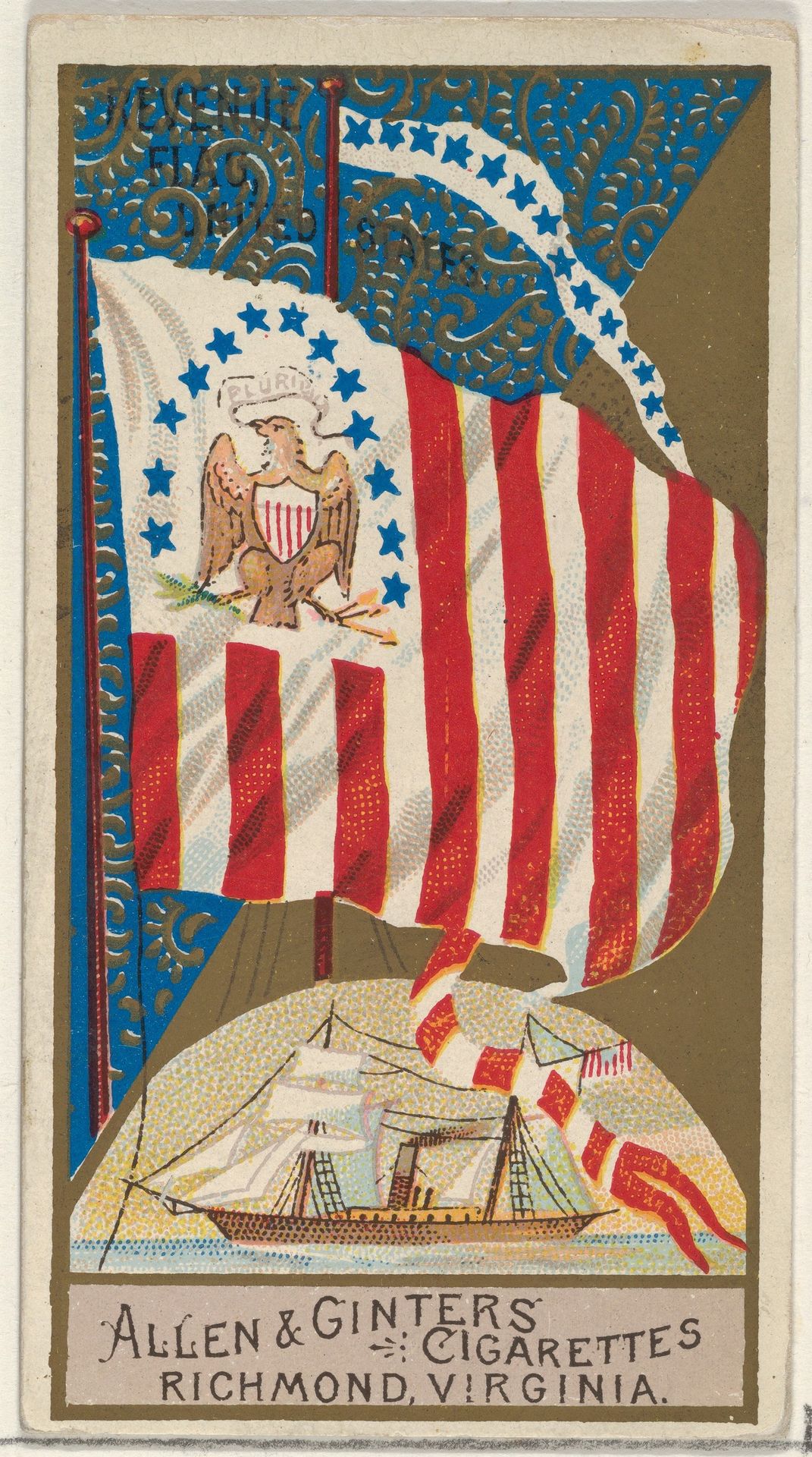 Revenue Flag, United States, from the Naval Flags series (N17) for Allen & Ginter Cigarettes Brands by Allen & Ginter