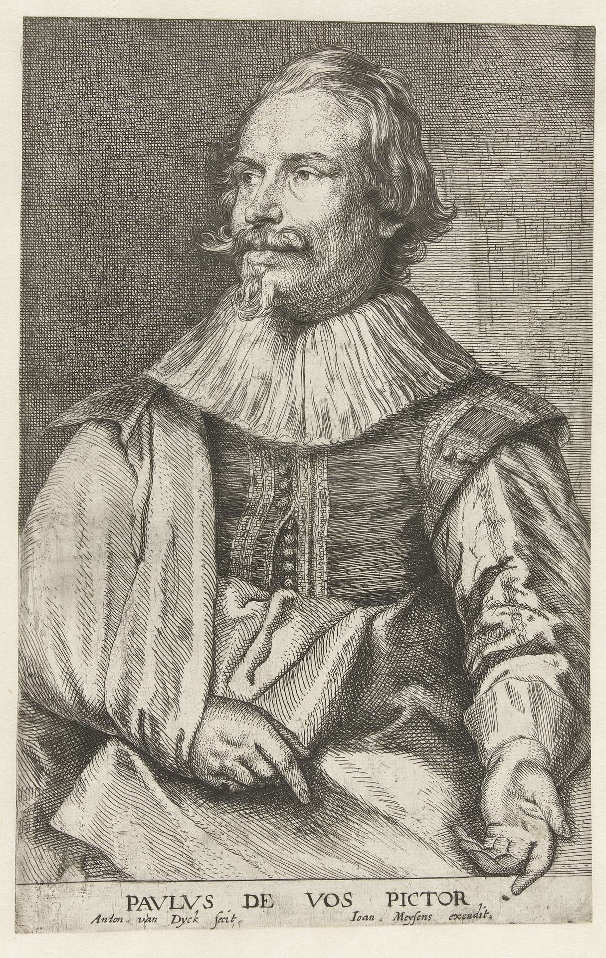 Portret van Paul de Vos by Anthony van Dyck
