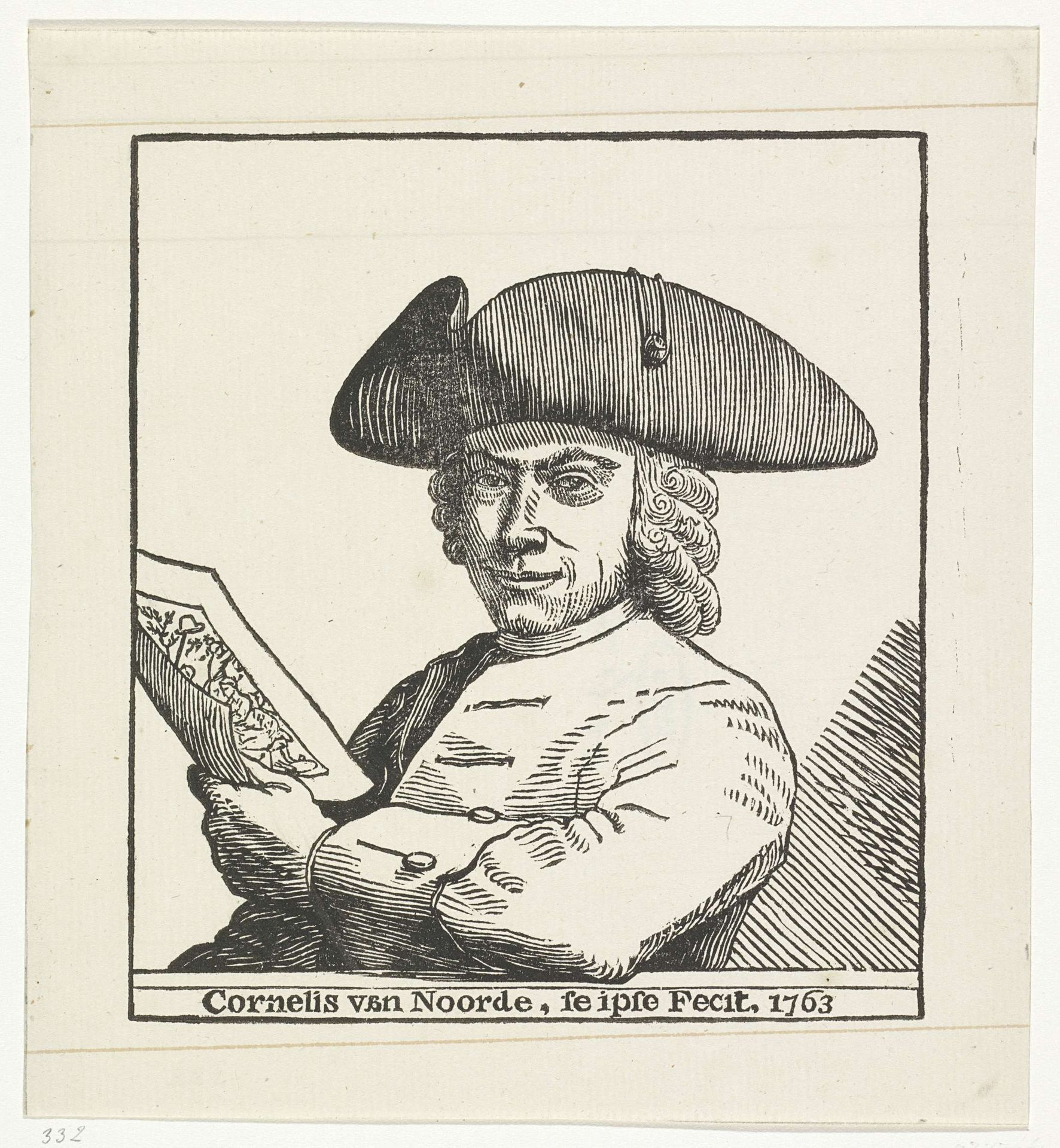 Zelfportret van Cornelis van Noorde by Cornelis van Noorde