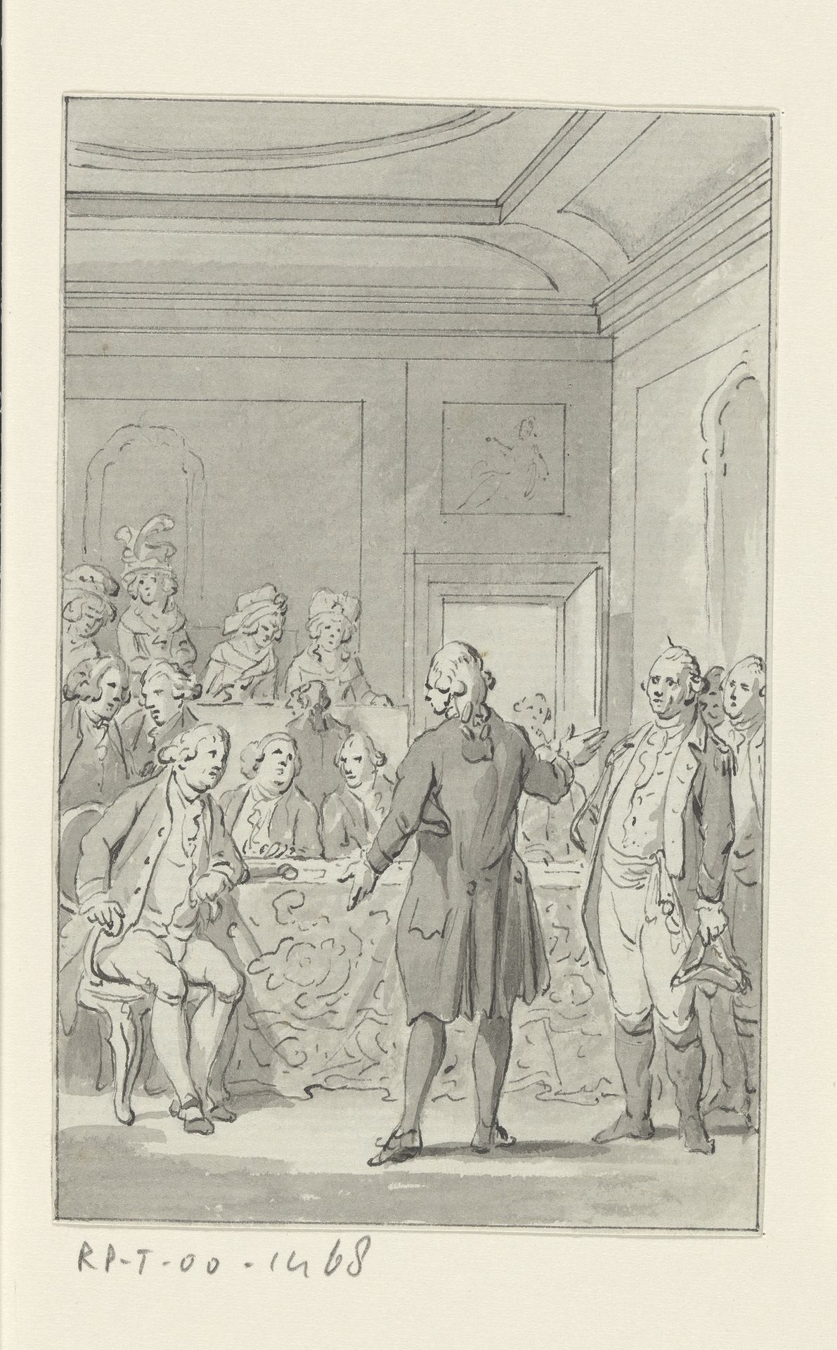 Ontvangst van de eerste Nederlandse gezant in de Amerikaanse senaat, 1783 by Jacobus Buys