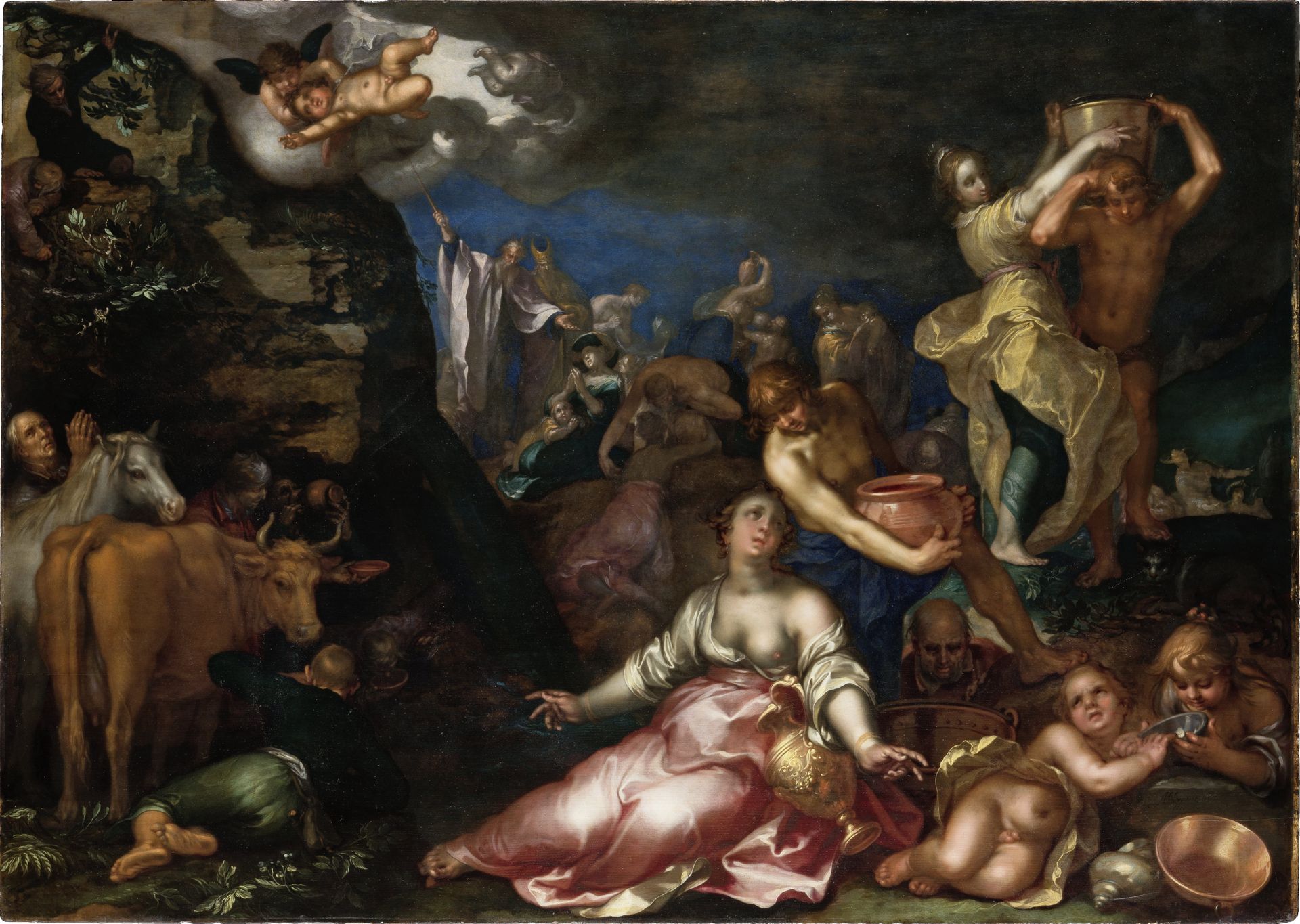 Moses Striking the Rock by Abraham Bloemaert