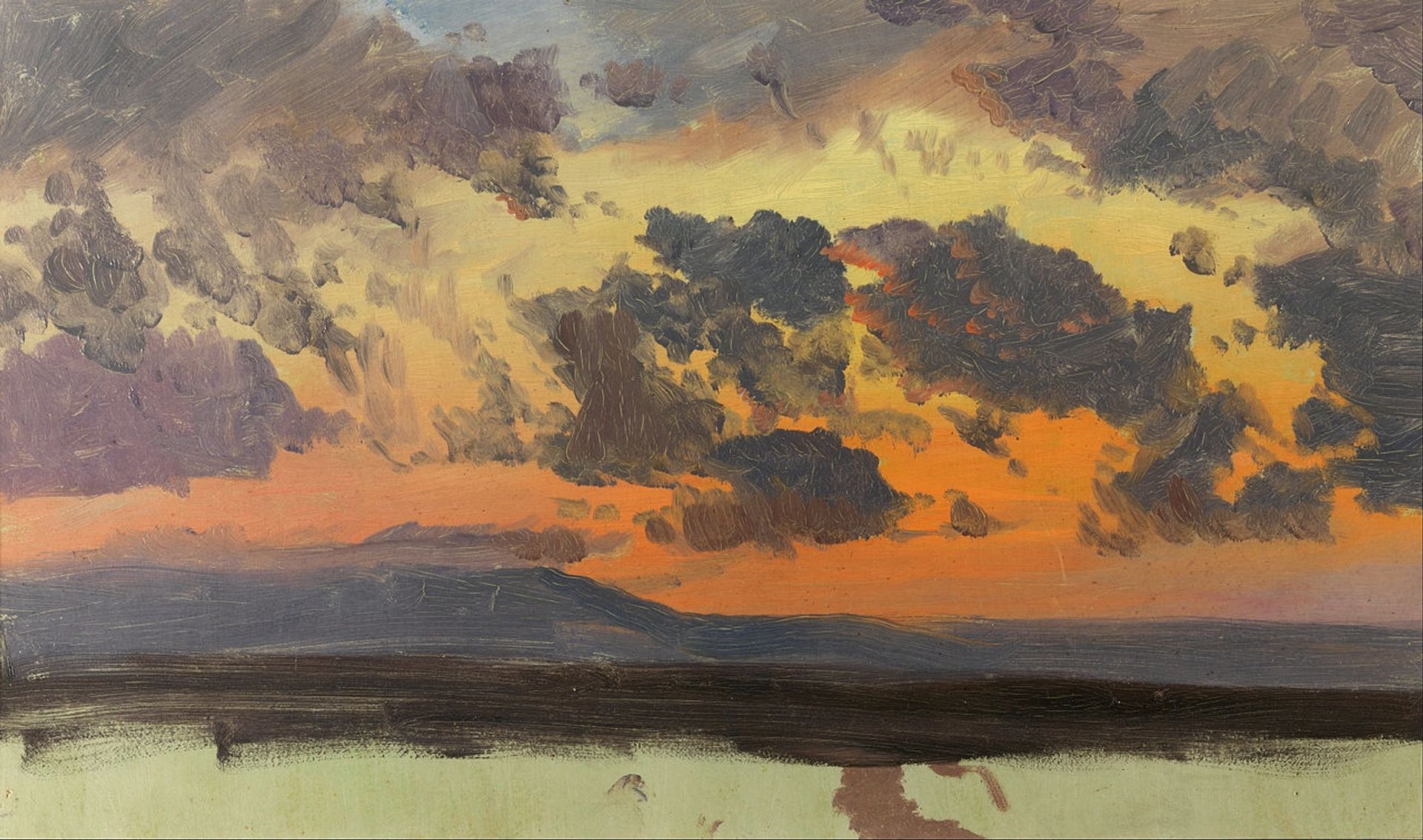 Sky at sunset, Jamaica, West Indies by Frederic Edwin Church