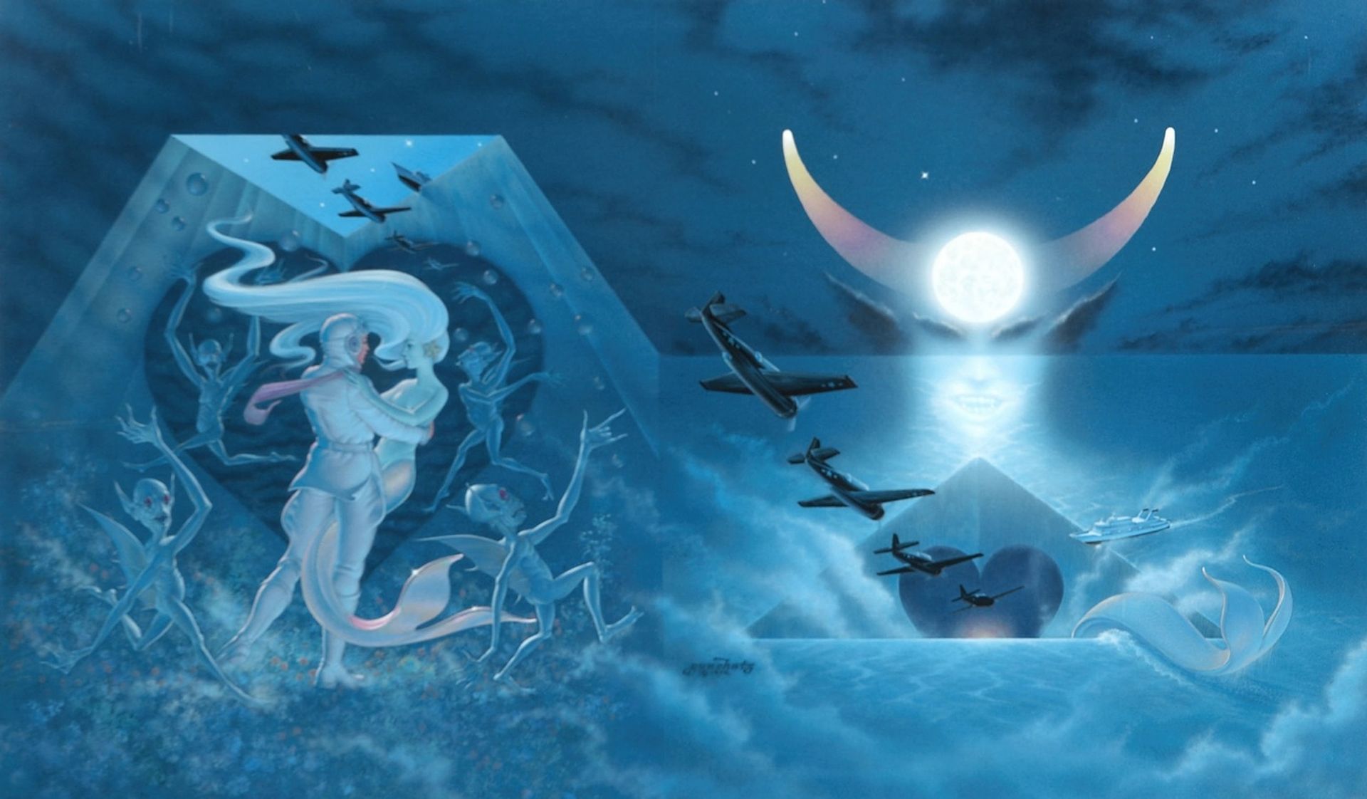 Tomita, The Bermuda Triangle album cover illustration by Don Ivan Punchatz