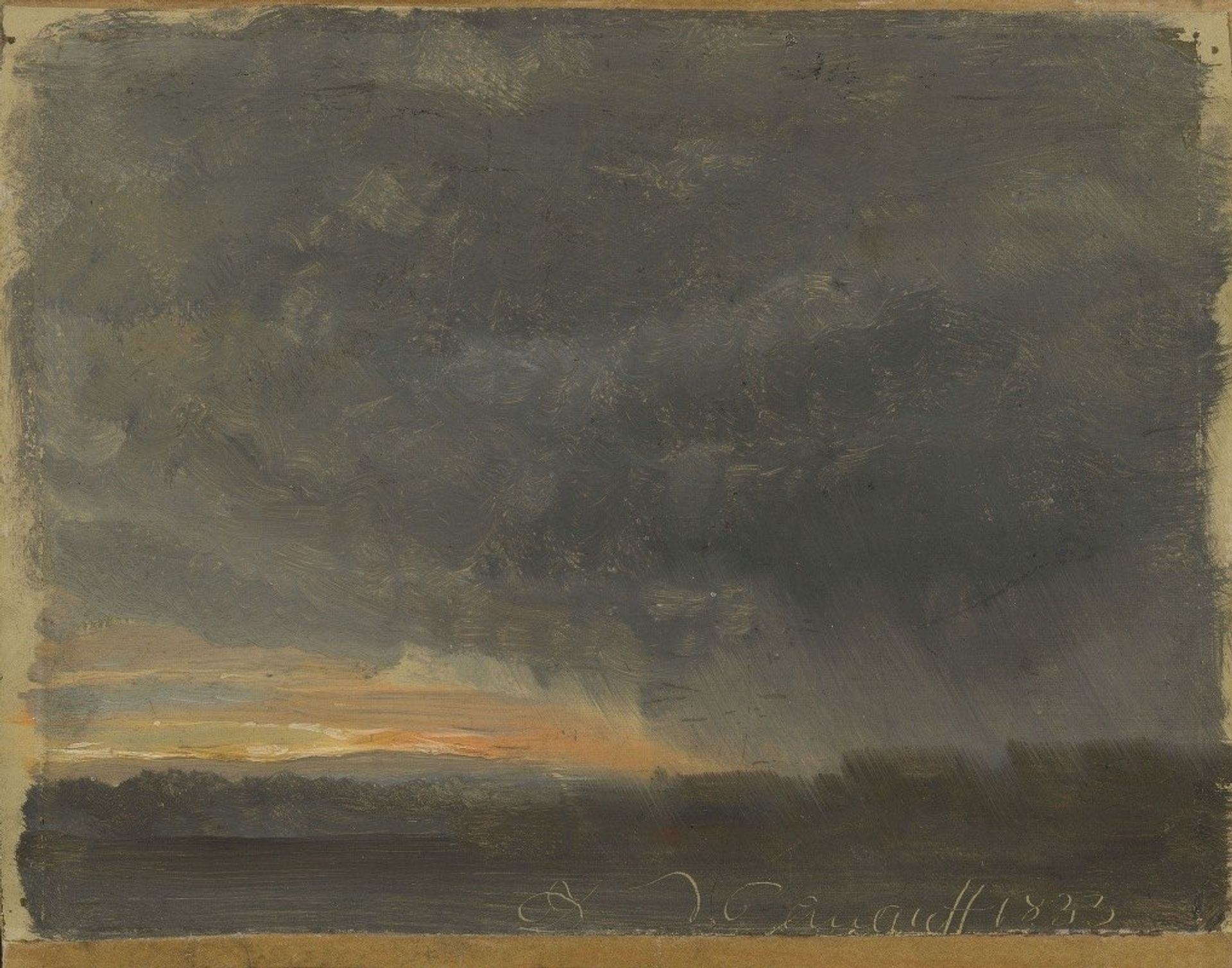 Storm Clouds with Rain by Johan Christian Dahl