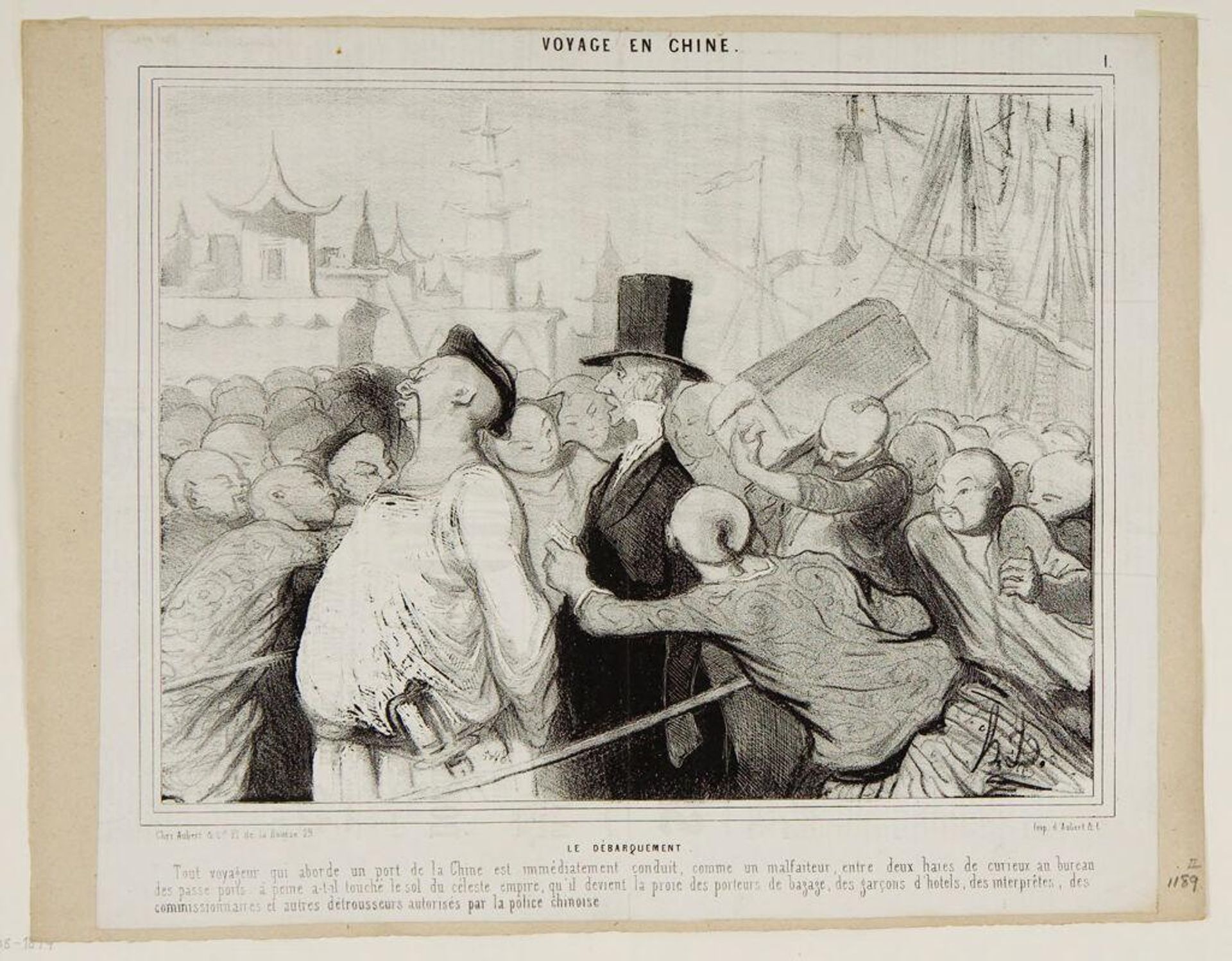 The Disembarkment by Honoré Daumier