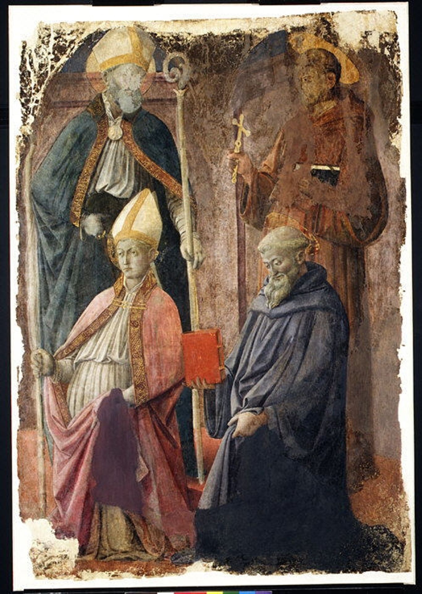 Saints Augustin and Francis, a Bishop Saint, and Saint Benedict by Filippo Lippi